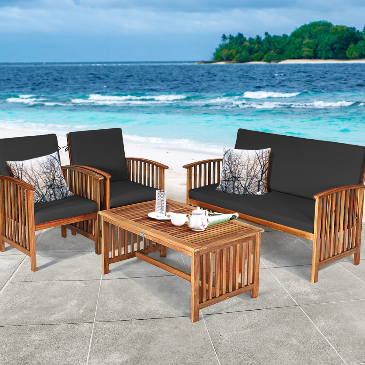 Costway HW63970BK+ Patio-Conversation-Sets - View #9