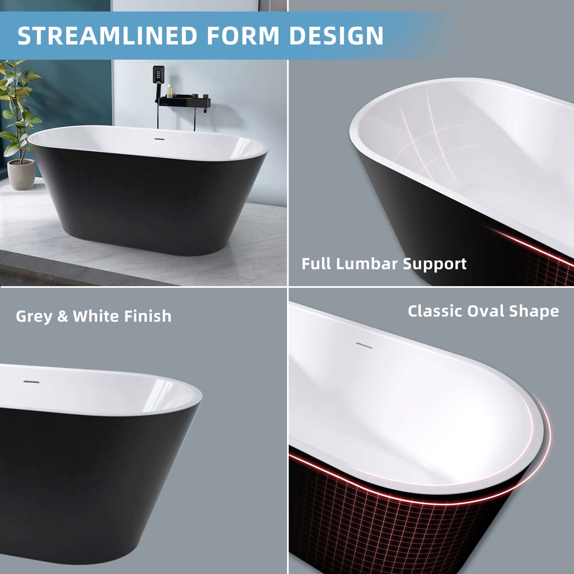 WELLFOR GTLSTTCGRWH bathtubs - View #8
