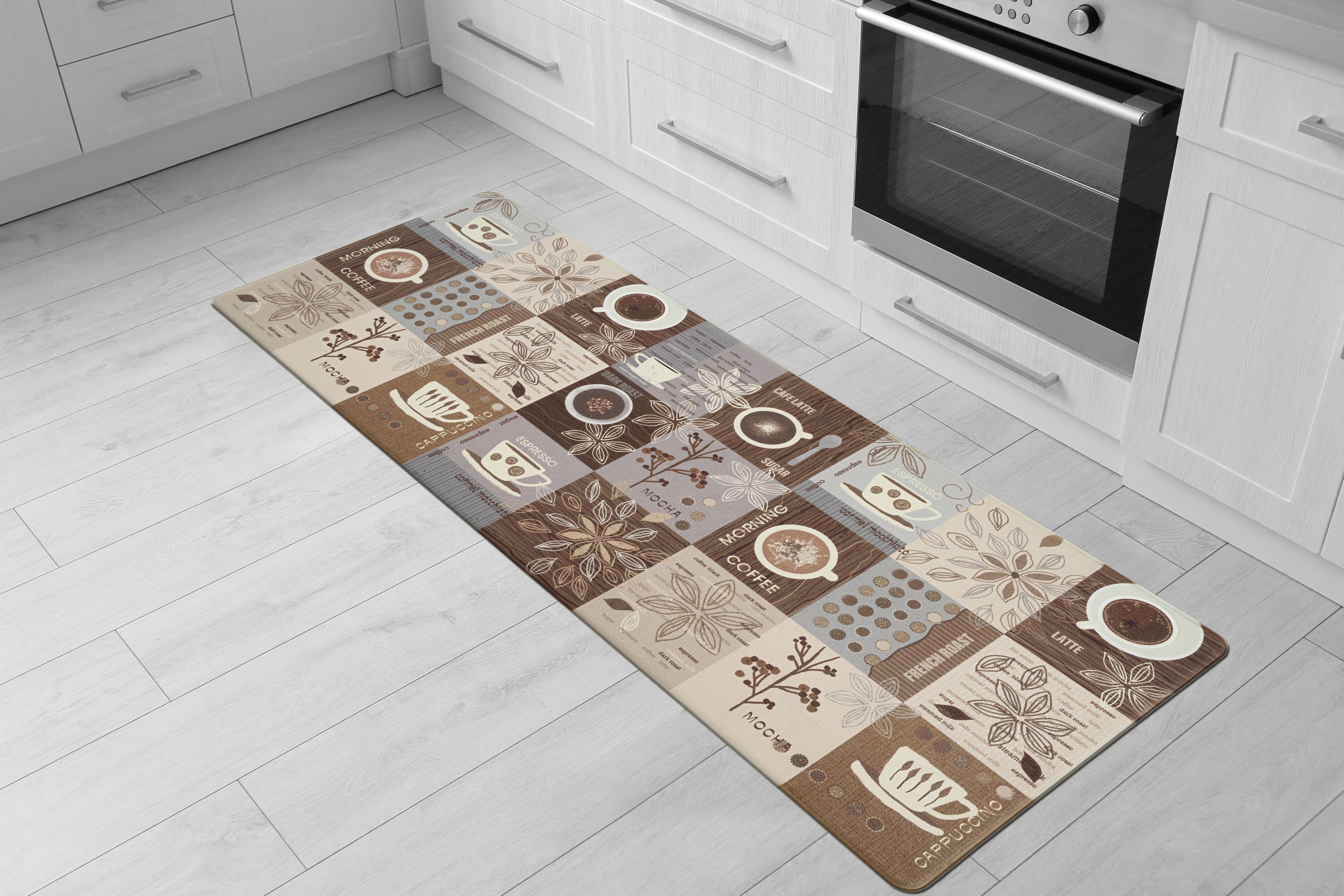 World Rug Gallery Coffee Kitchen Anti Fatigue Standing Mat - On