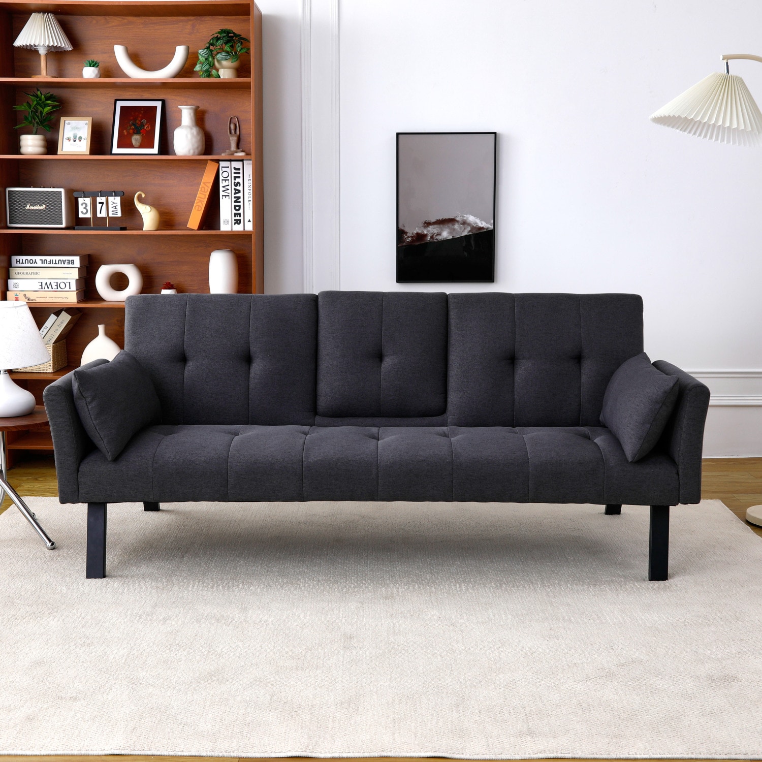Streamdale Furniture Streamdale 70'' Cotton Linen Sofa Bed- Foldable ...