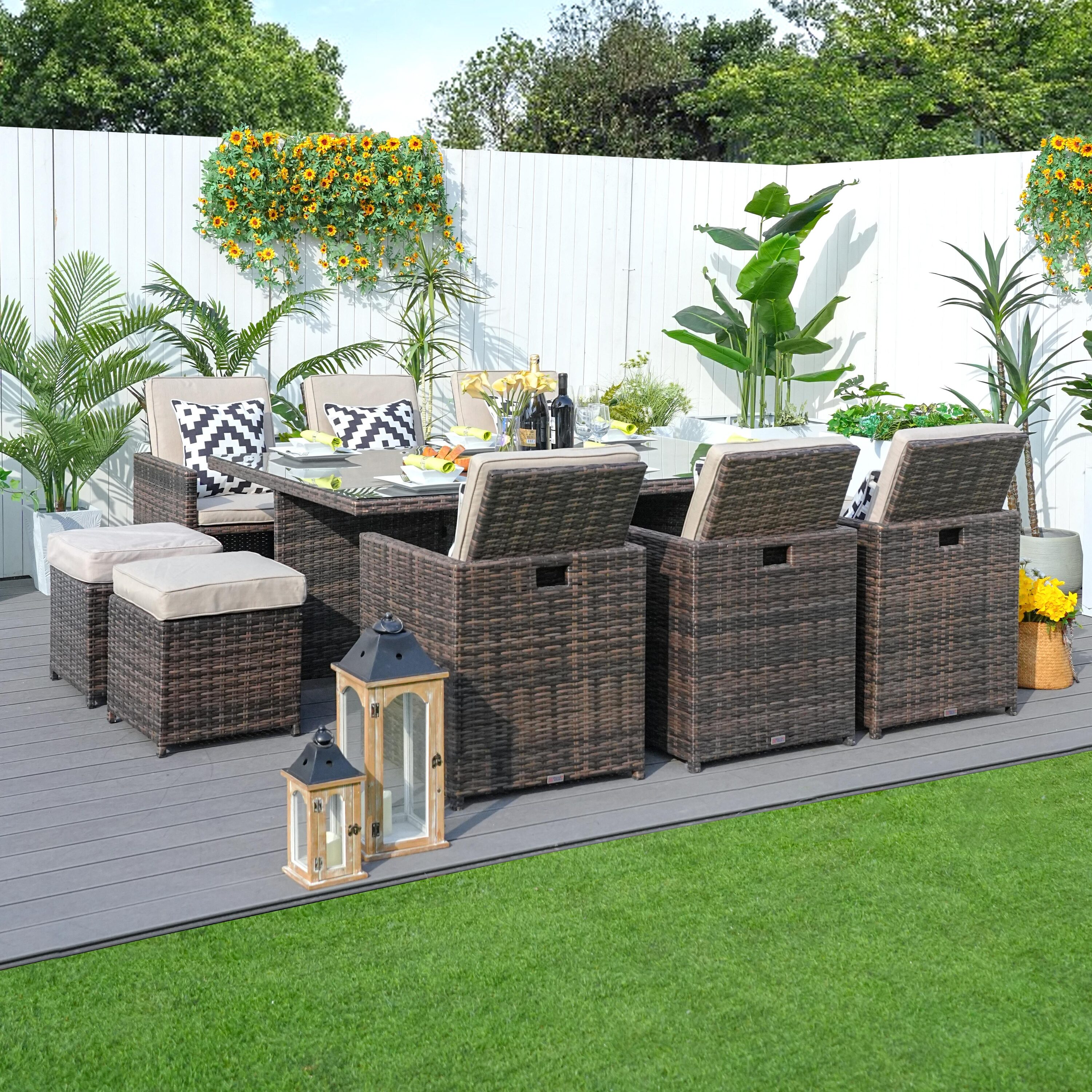 Direct Wicker PAD-3234-BROWN Patio-Dining-Sets - View #2