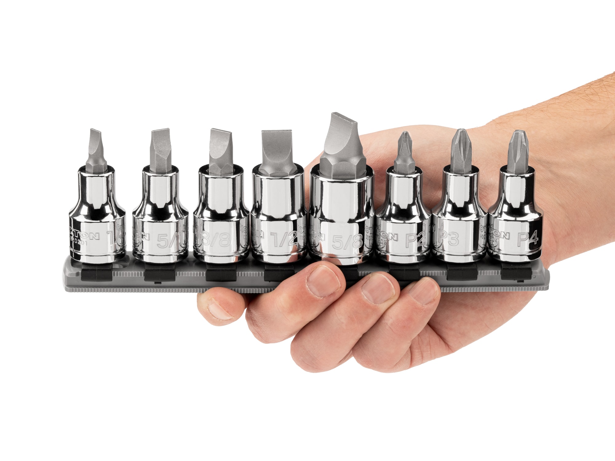 TEKTON 8-Piece Set Drive Set Flathead/Phillips Bit Driver Socket Set ...