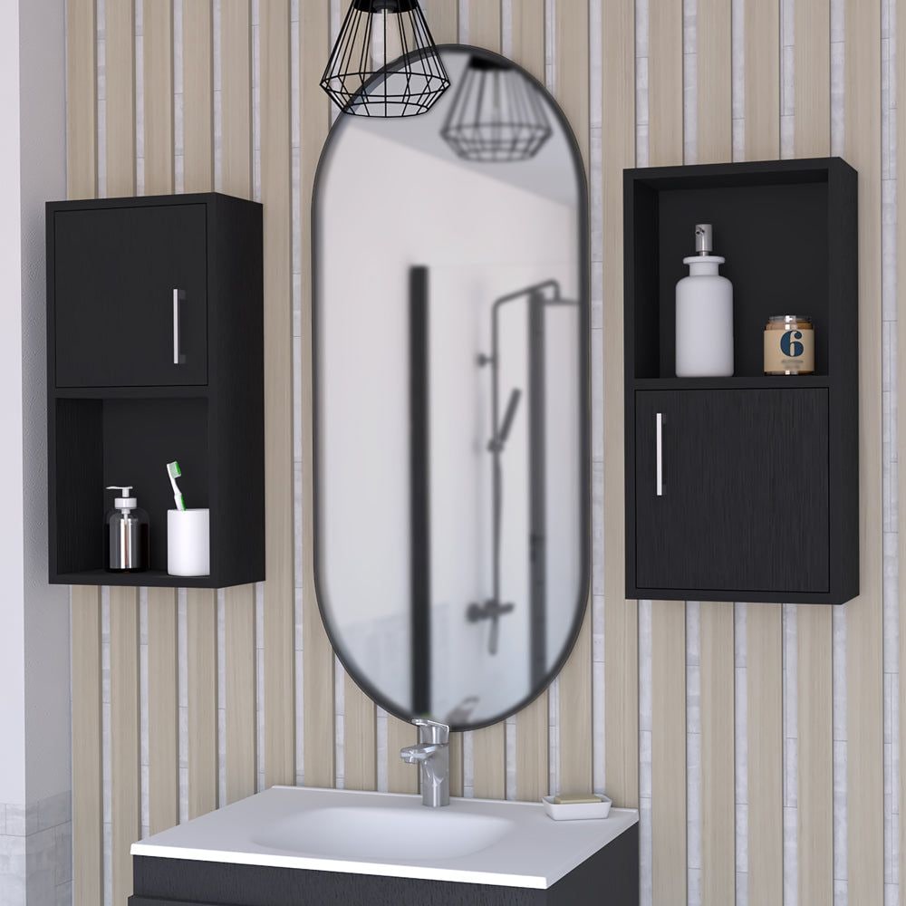 Tatayosi Modern Medicine Cabinet Florence Black for Bathrooms