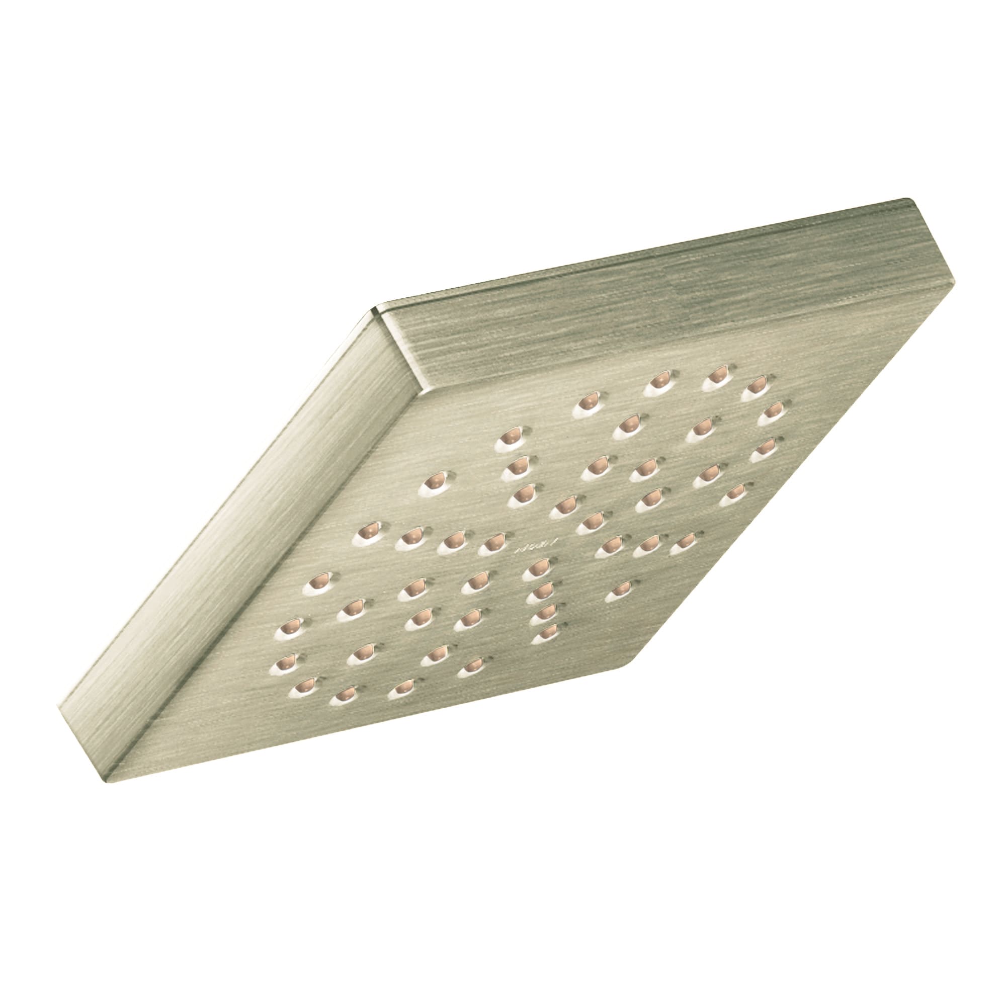 Moen S6340BN 90 Degree 1.0 -Spray Brushed nickel 6.18-in Square Fixed Rain Shower Head 2.5 GPM