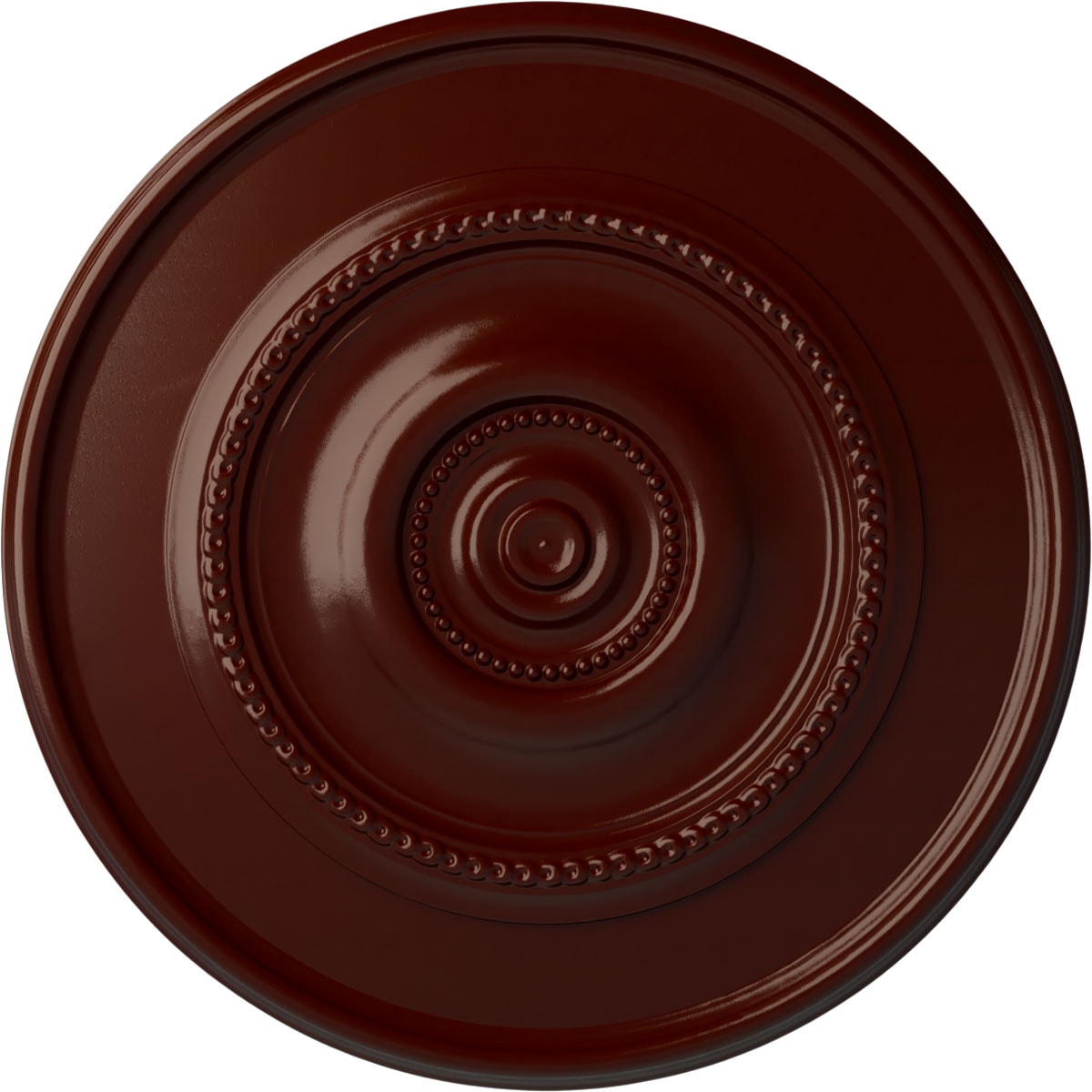 Ekena Millwork CM30DYBMF Dylar 30-in W x 30-in L Painted Brushed Mahogany Polyurethane Whole Ceiling Medallion