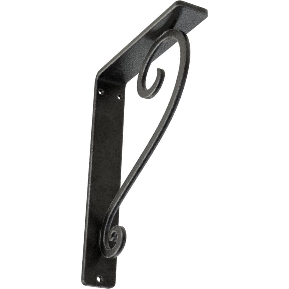 Ekena Millwork BKTM01X05X08SEDAPW Edwards 5.5-in x 1.5-in x 8-in Gray Wrought iron Mounting bracket