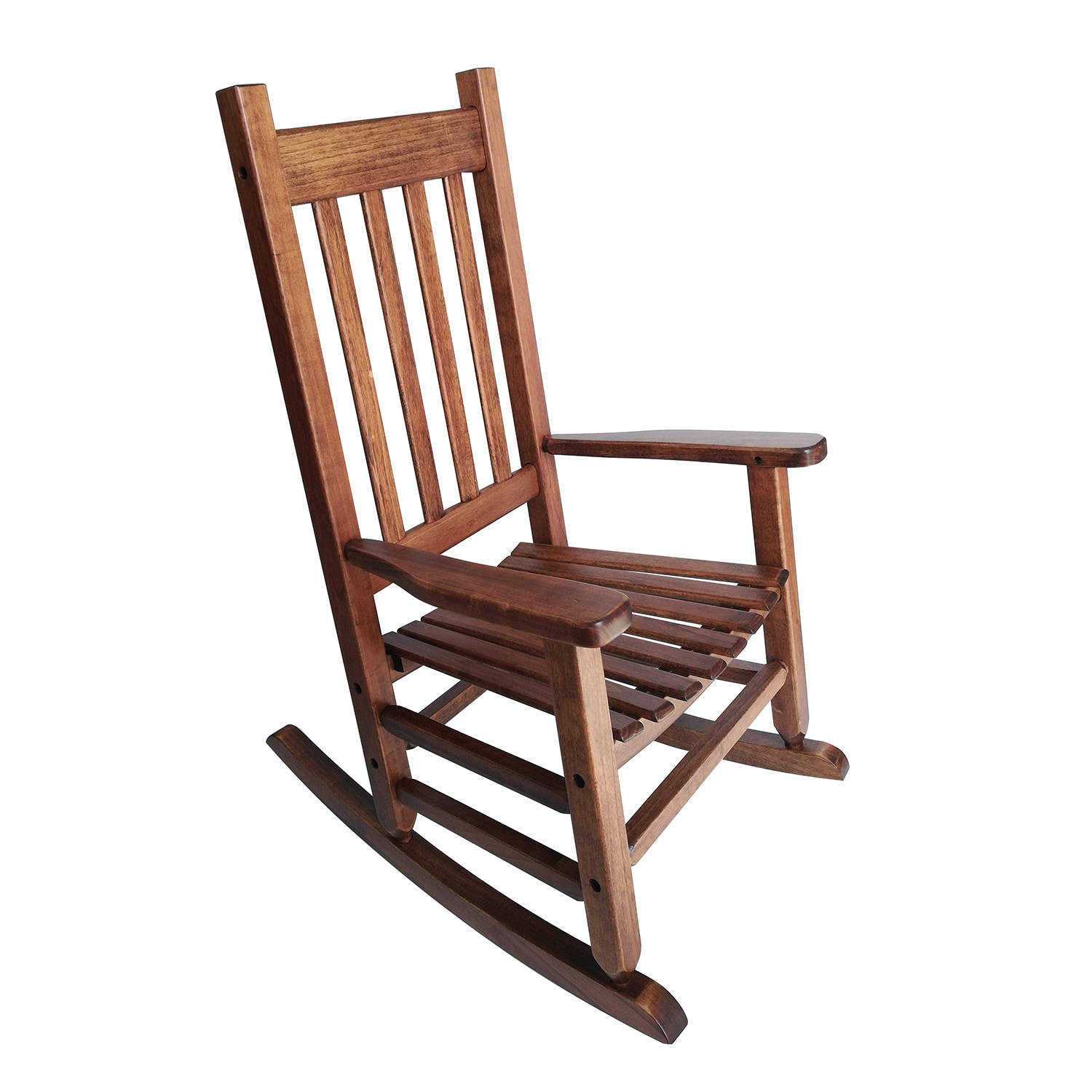 FORCLOVER Rocker Natural Wood High Back Single Rocking Chair