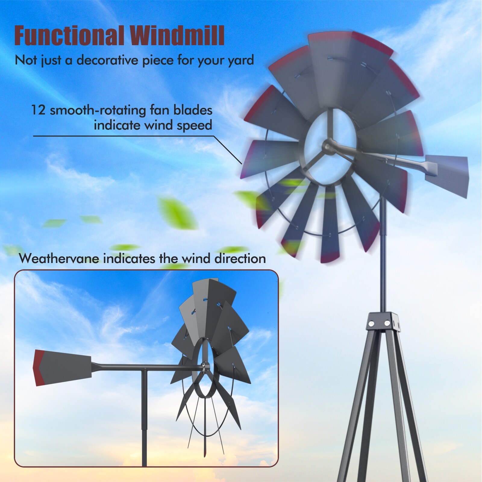 Slickblue D-CO-RG60507PO Decorative-Windmills - View #8