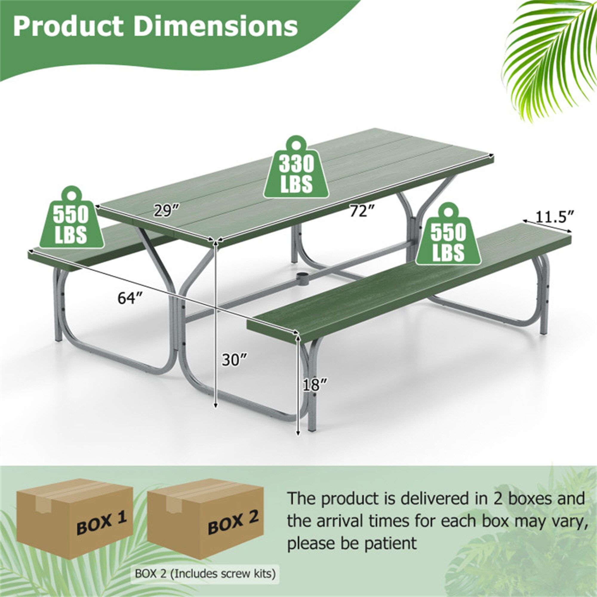 BABOOM BOM-0190OR-CO Picnic-Tables - View #5
