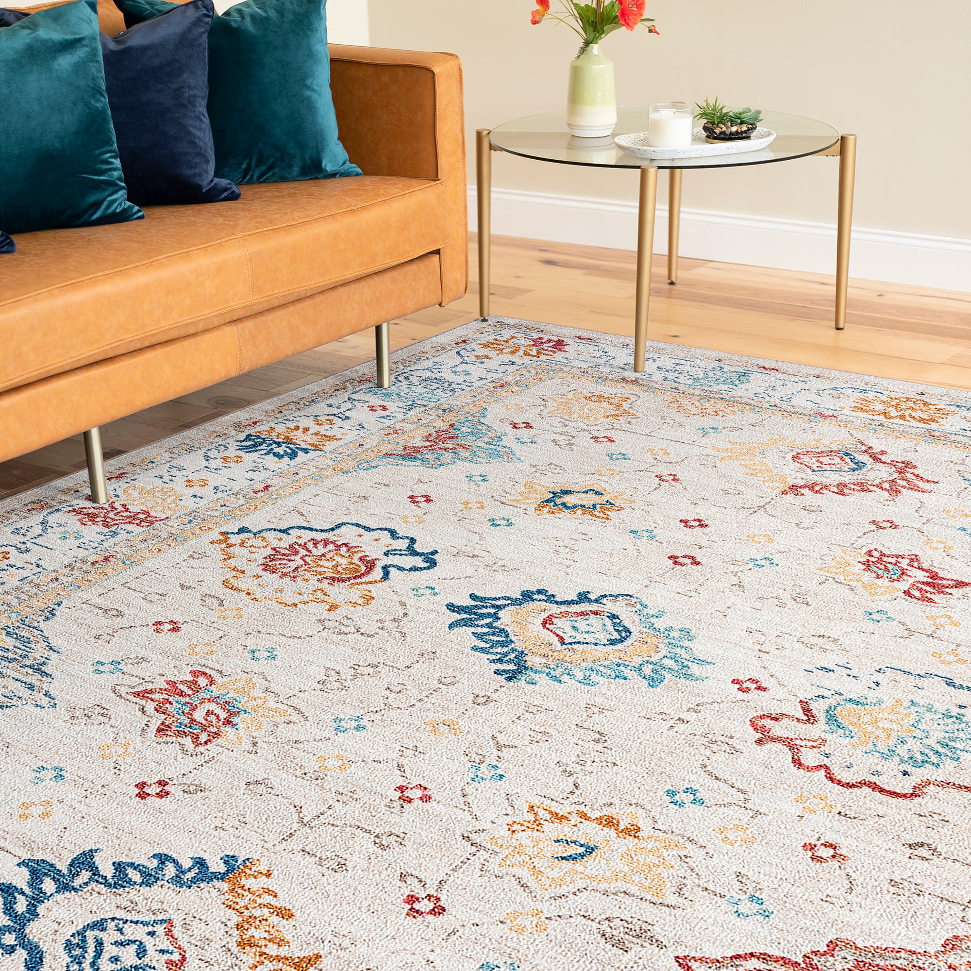 Tayse GRD6009 9X12 Garden 9 x 12 (ft) Loomed Polypropylene Gray Rectangular Indoor Area rug