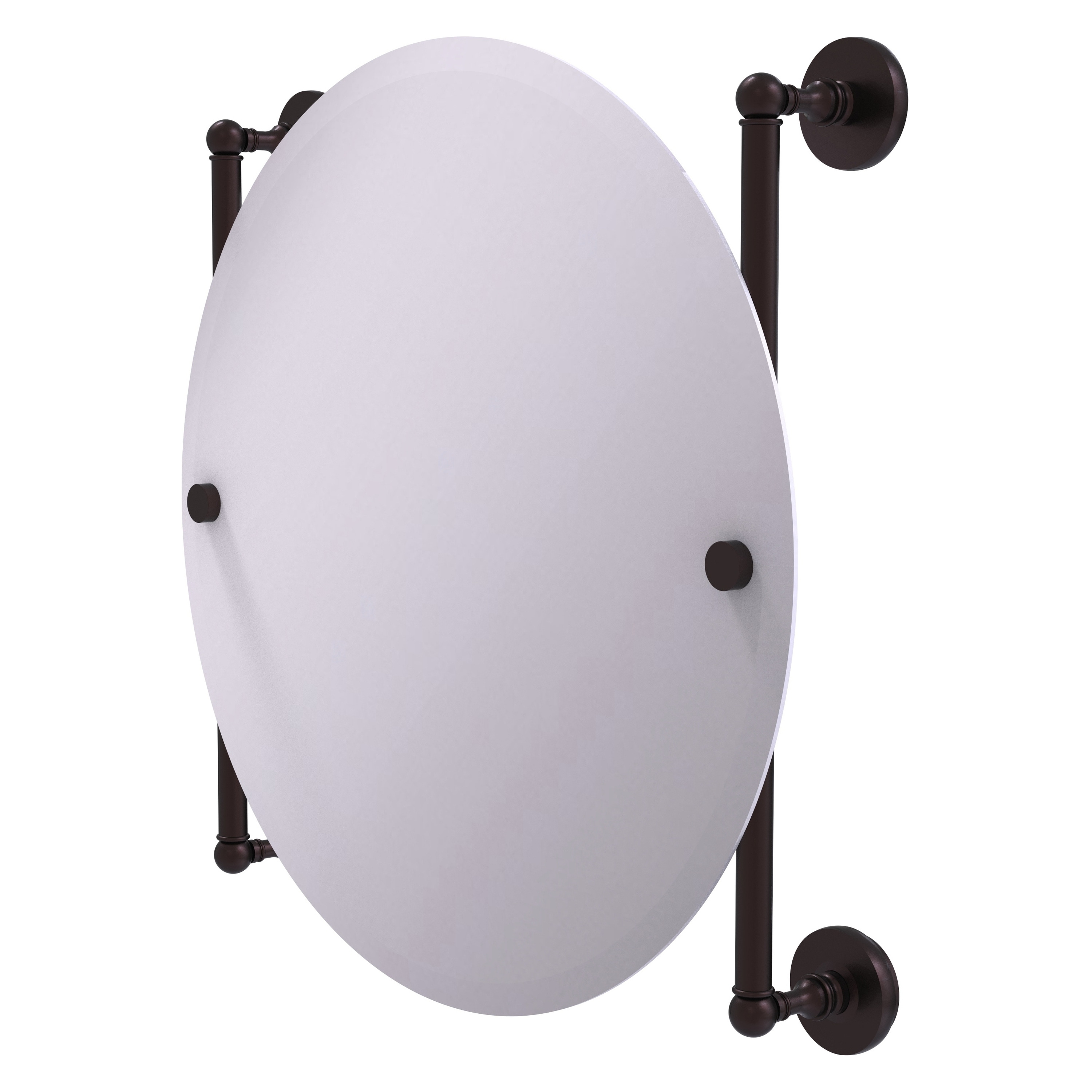 Allied Brass P1000-27-90-ABZ Prestige Skyline 22-Inches x 22-Inches Beveled Frameless Round Bathroom Vanity Mirror ( Antique Bronze )