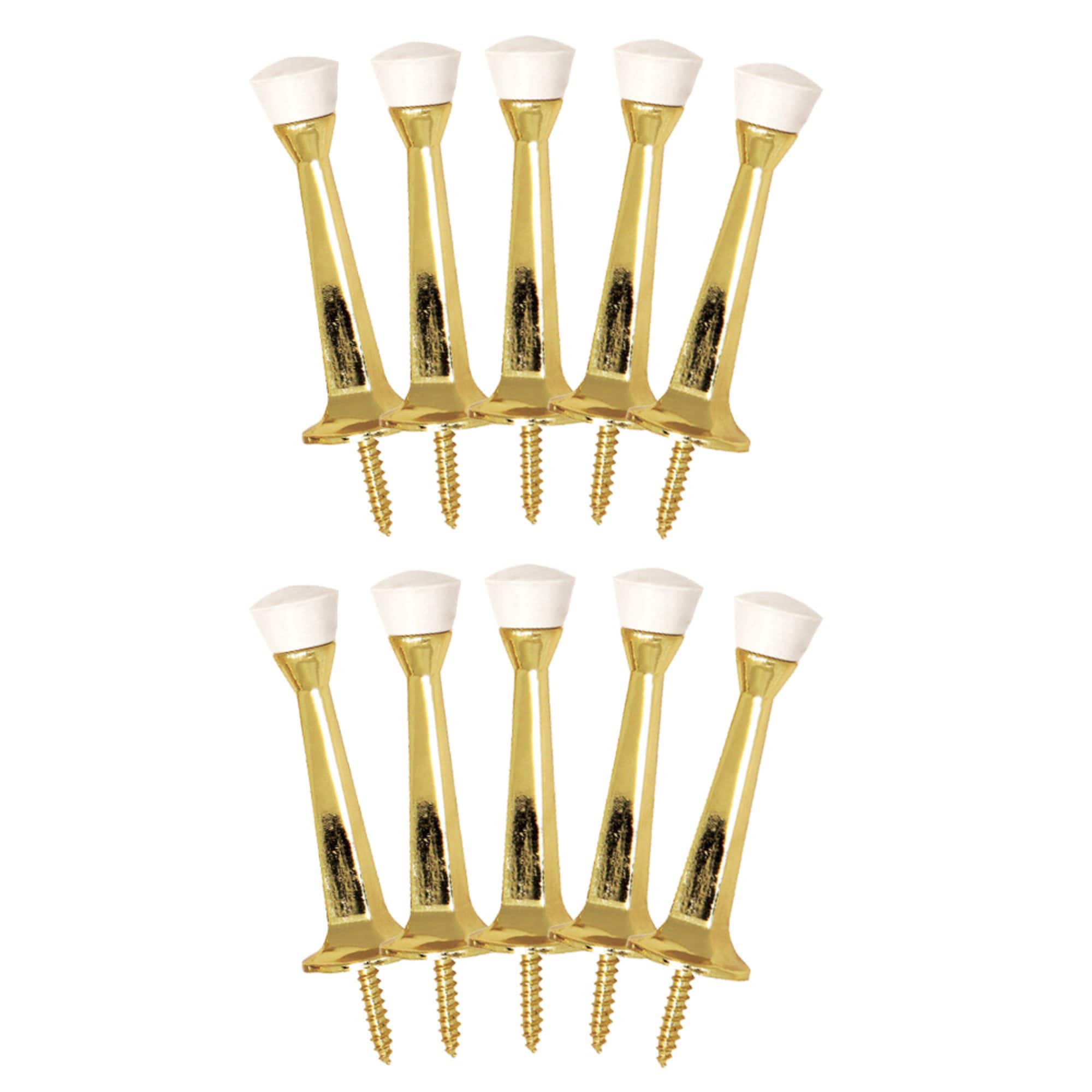 Design House 181727 Polished brass Bumper Door Stop 10 -Pack