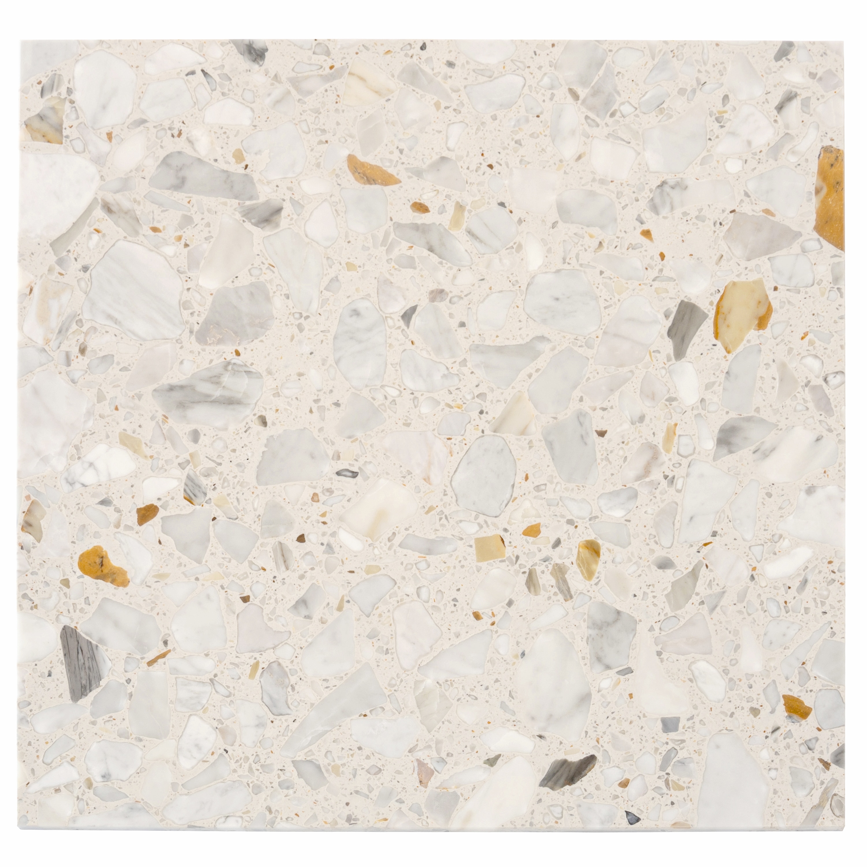Apollo Tile TRZ88CALPOLA Horizonte Ivory White and Gray 24-in x 24-in Polished Natural Marble Floor and Wall Tile ( 15.5-sq ft Carton )