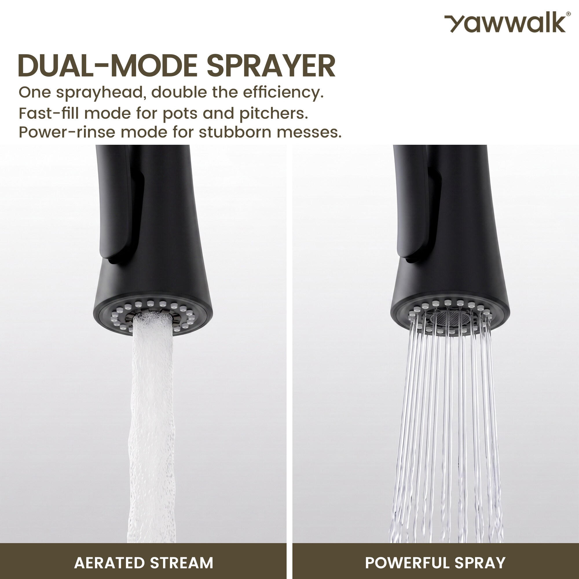YAWWALK Y13W43K-MB-1 Kitchen-Faucets - View #4