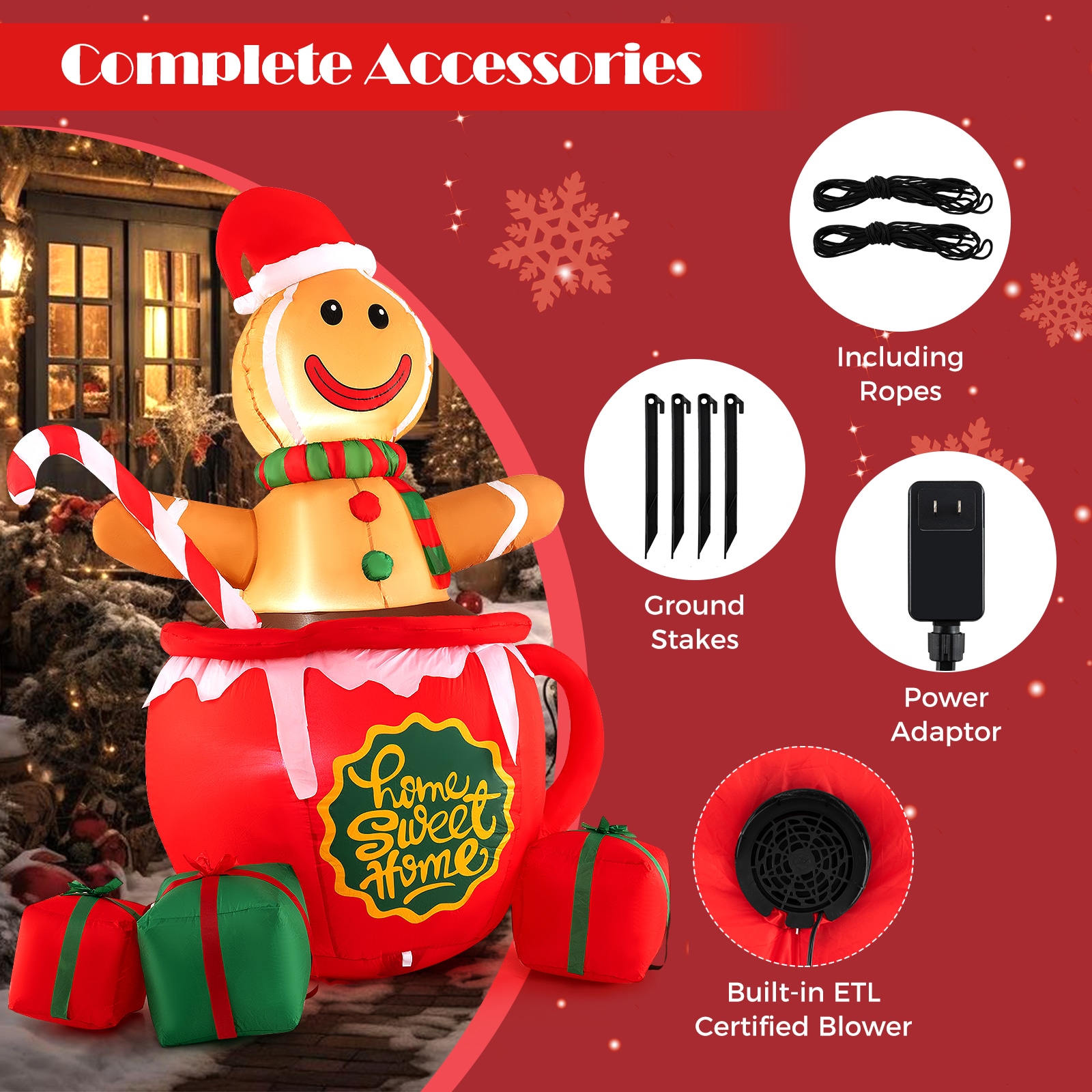 WELLFOR HYG24108US Christmas-Inflatables - View #7