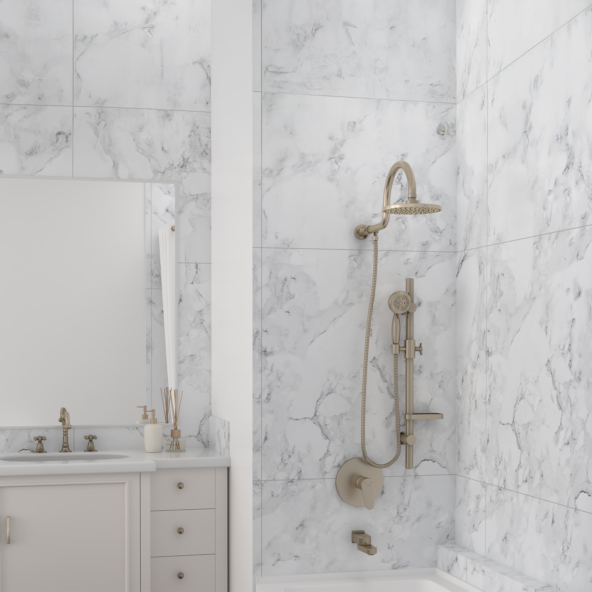 PULSE 1019-BN Showerhead-Bar-Panels - View #5
