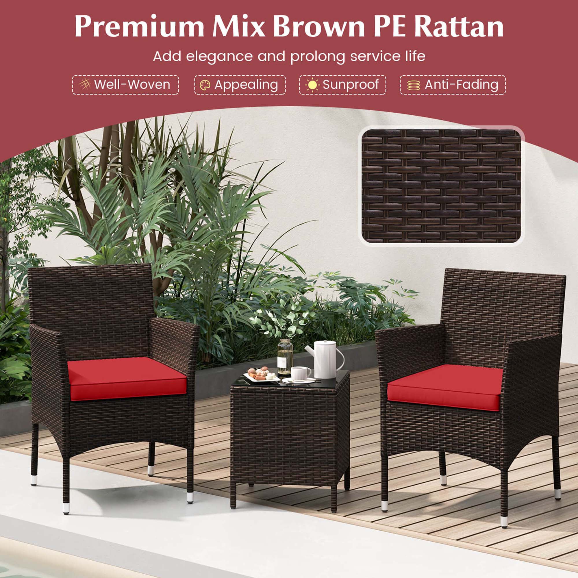 Costway HCST05249 Patio-Conversation-Sets - View #6