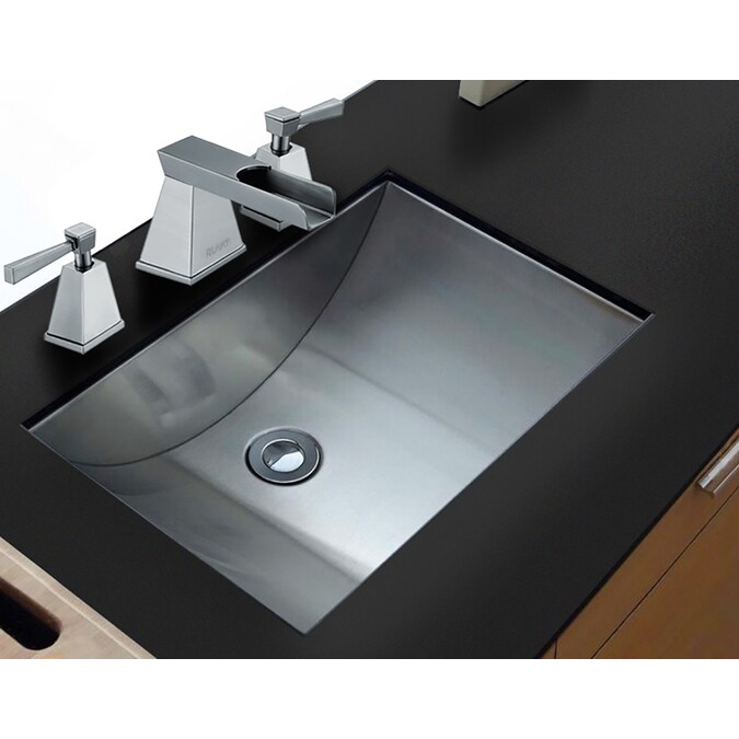 Ruvati Ariaso Brushed Stainless Steel, Stainless Bathroom Sink