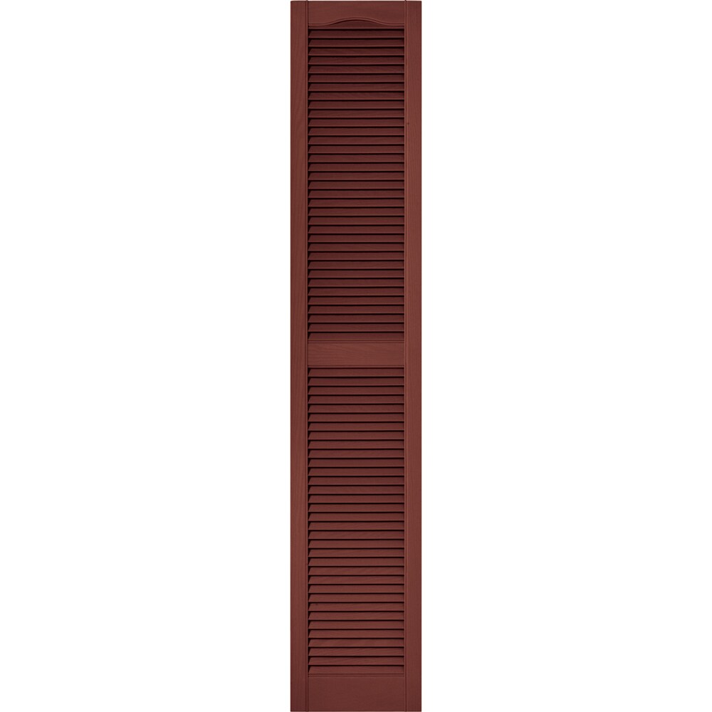 Vantage V1711480027 14.563-in W x 80.438-in H Cambridge Red Louvered Exterior Shutters ( 1 -Pack )