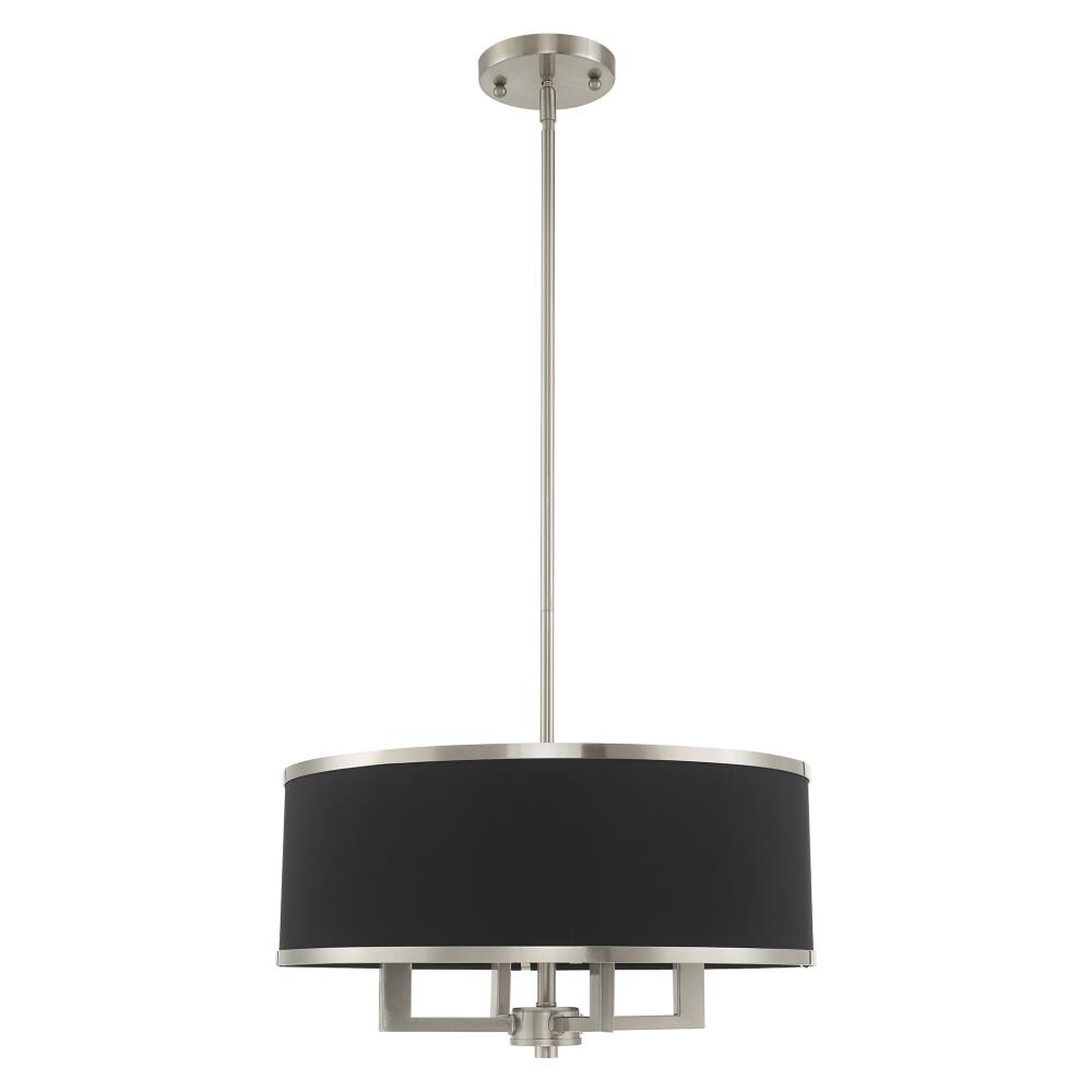 Brushed Nickel 4-Light Indoor/Outdoor Drum Chandelier