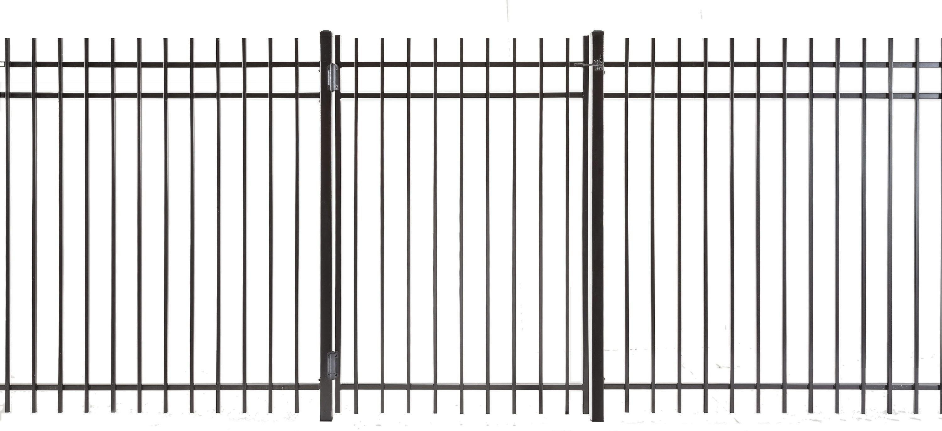 Kent 3-ft H x 4-ft W Powder Coated Vinyl-coated Steel Square-top Decorative Walk-thru Fence Gate