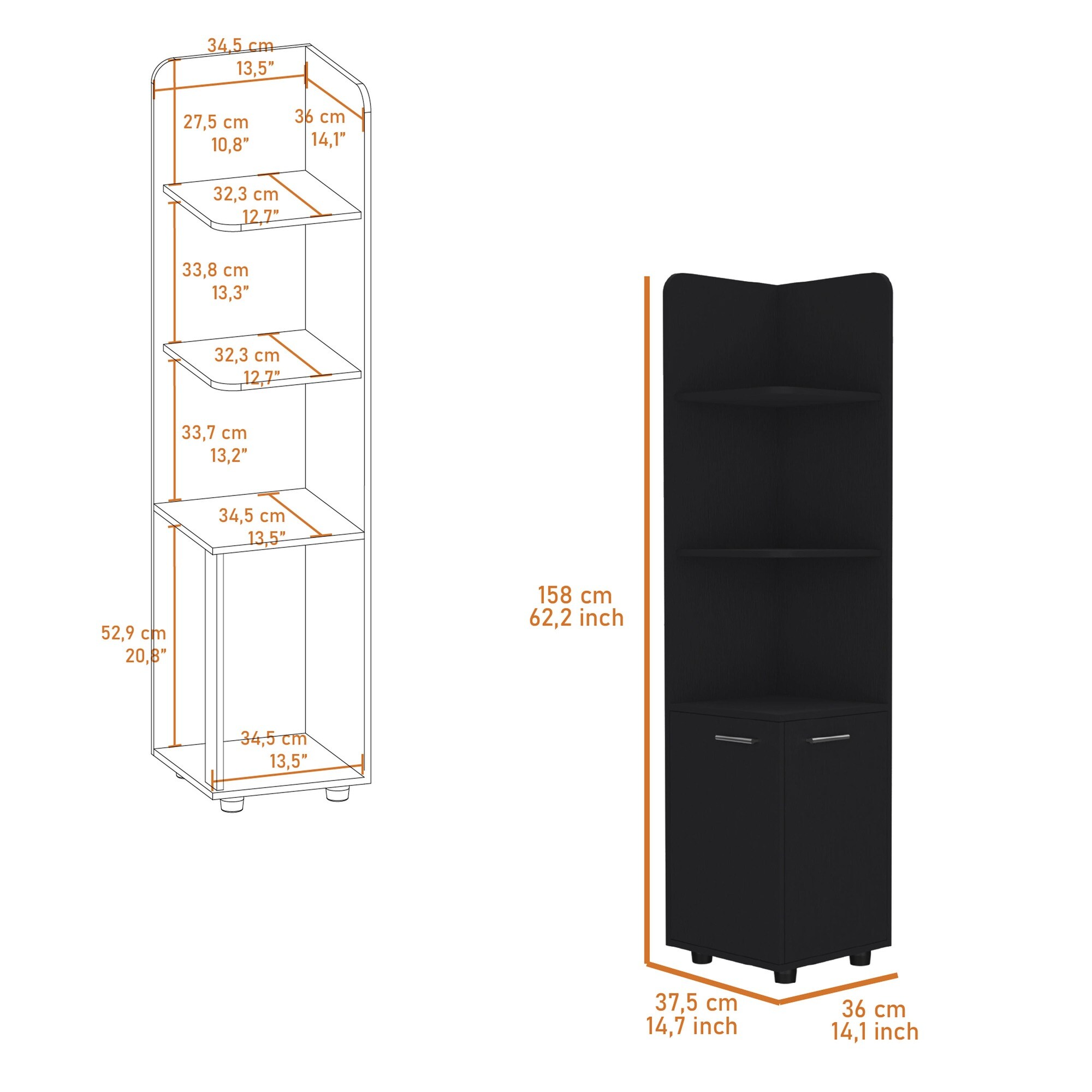 HyperDrop Cart ZW-B128P203049 Linen-Cabinets - View #4