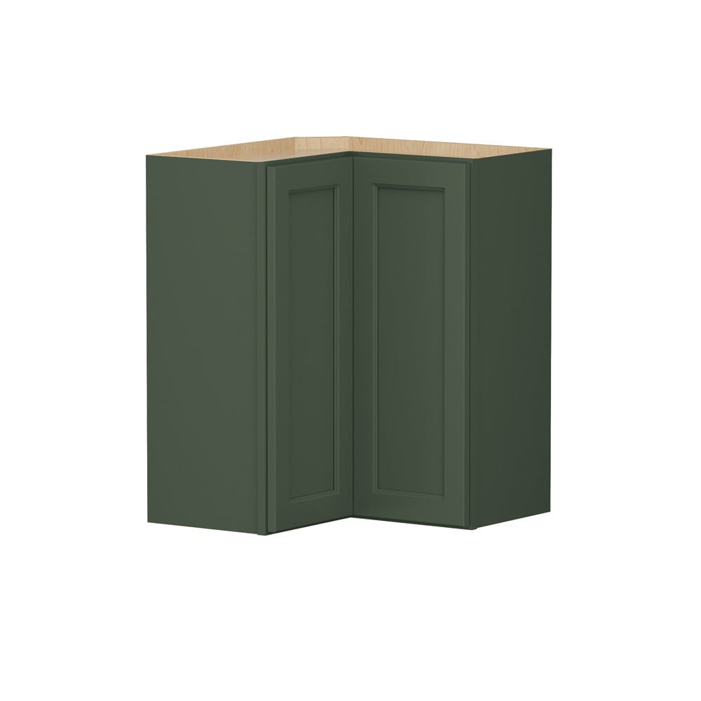 Shenandoah Glasson 24-in W x 30-in H x 12-in D Sage Painted L-Shaped Corner Wall Fully Assembled Cabinet Recessed Panel Transitional