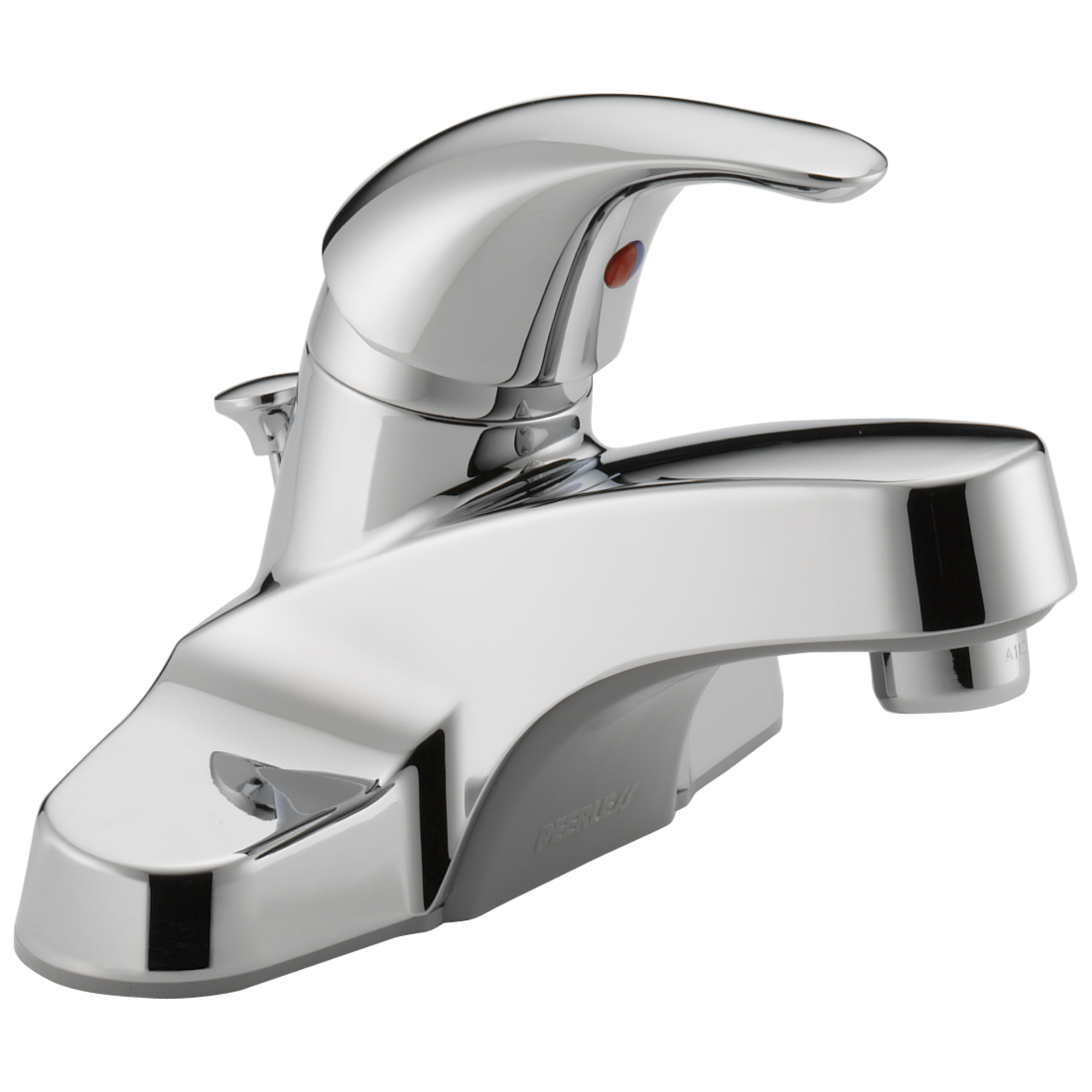 Core Polished Chrome Single Handle Bathroom Faucet with Metal Drain