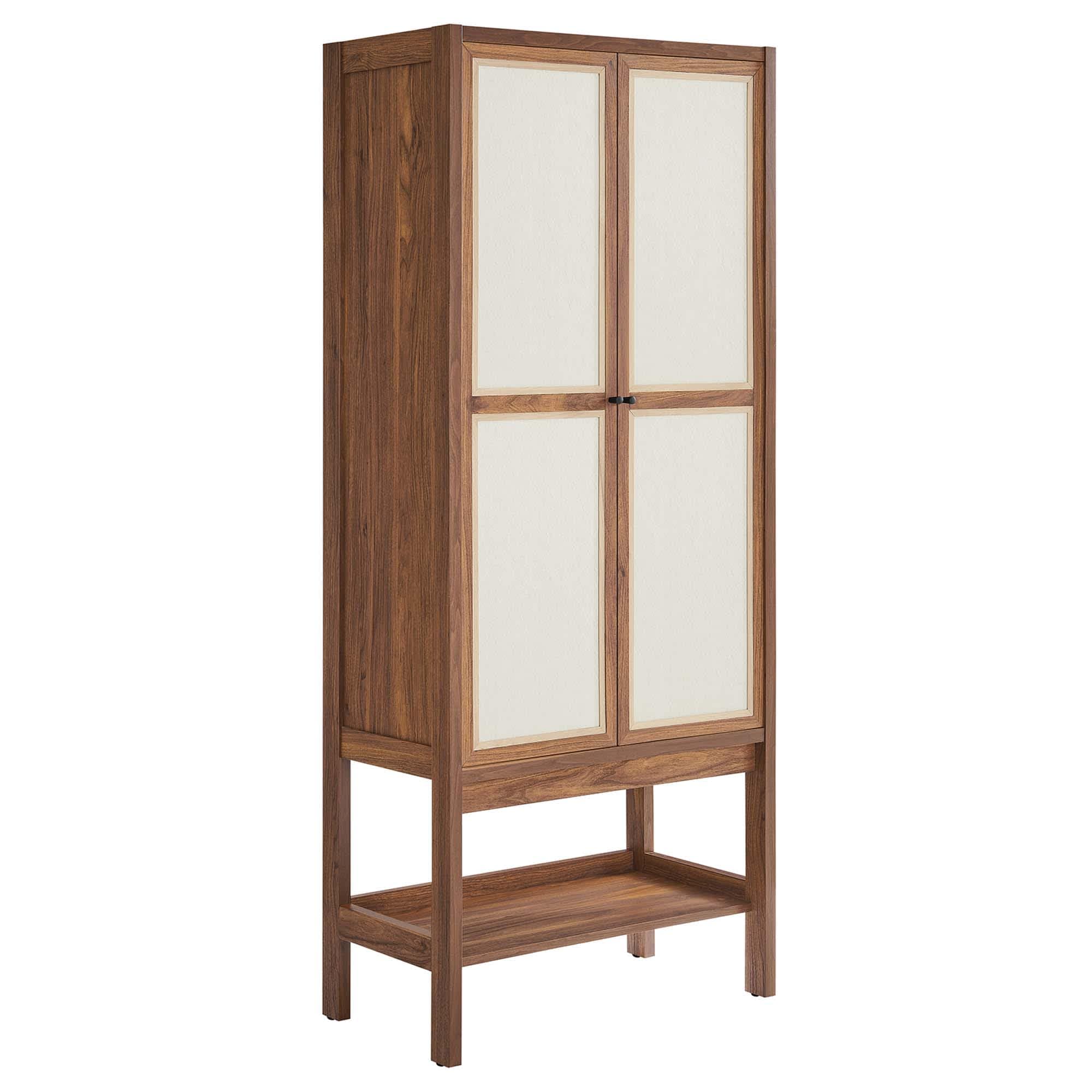 Modway Capri Tall Wood Grain Standing Storage Cabinet in Walnut #EEI-6620-WAL