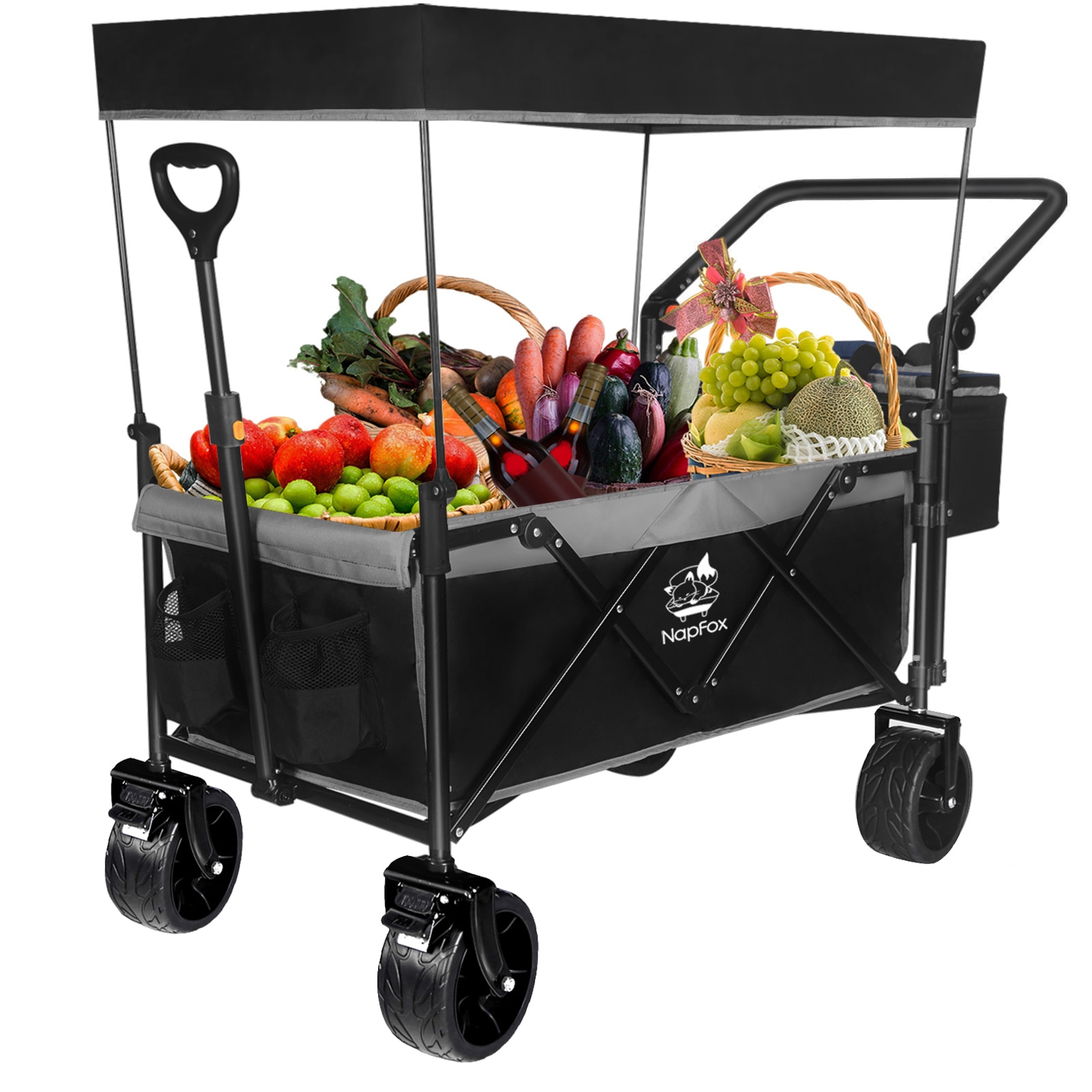 Maocao Hoom JLP247150 140L Wagons Carts 4.94-cu ft Steel Folding Yard Cart