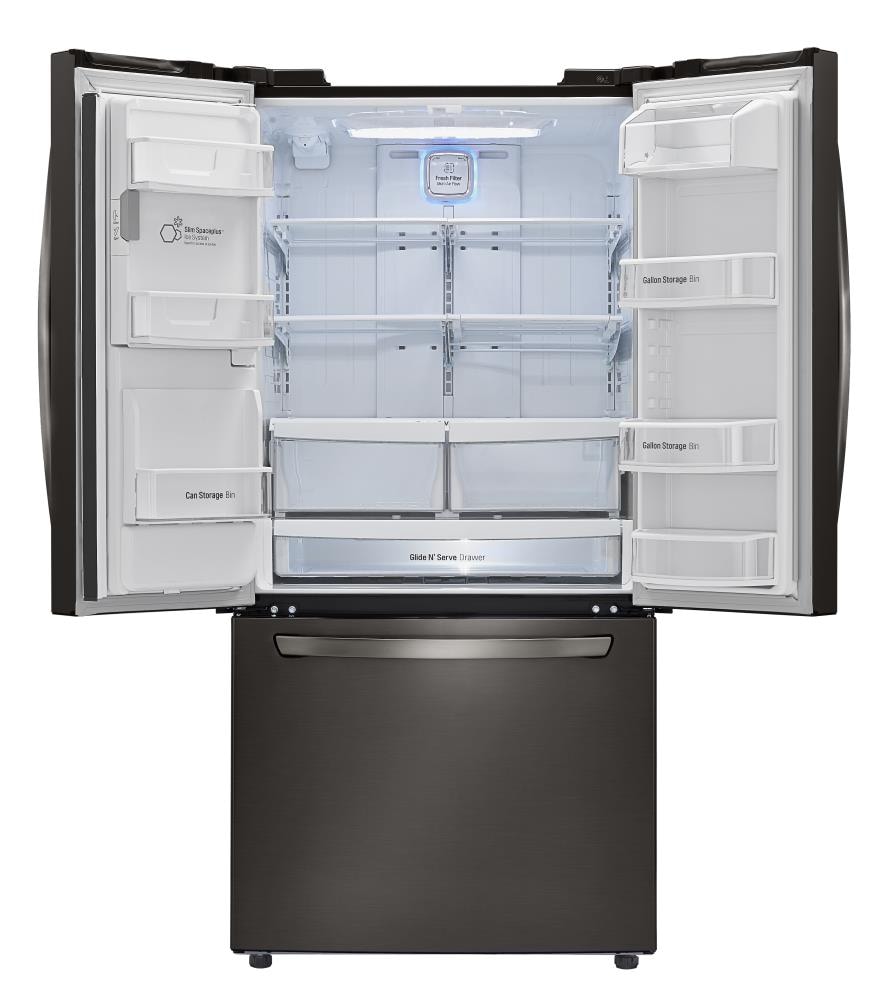 LG 24 2 Cu Ft French Door Refrigerator With Ice Maker Black Stainless   05399127 