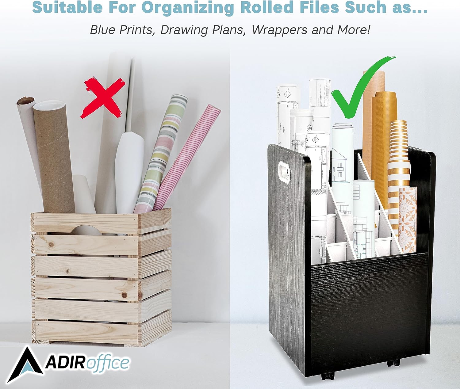 AdirOffice 624-BLK-KIT1 Office-Accessories - View #8