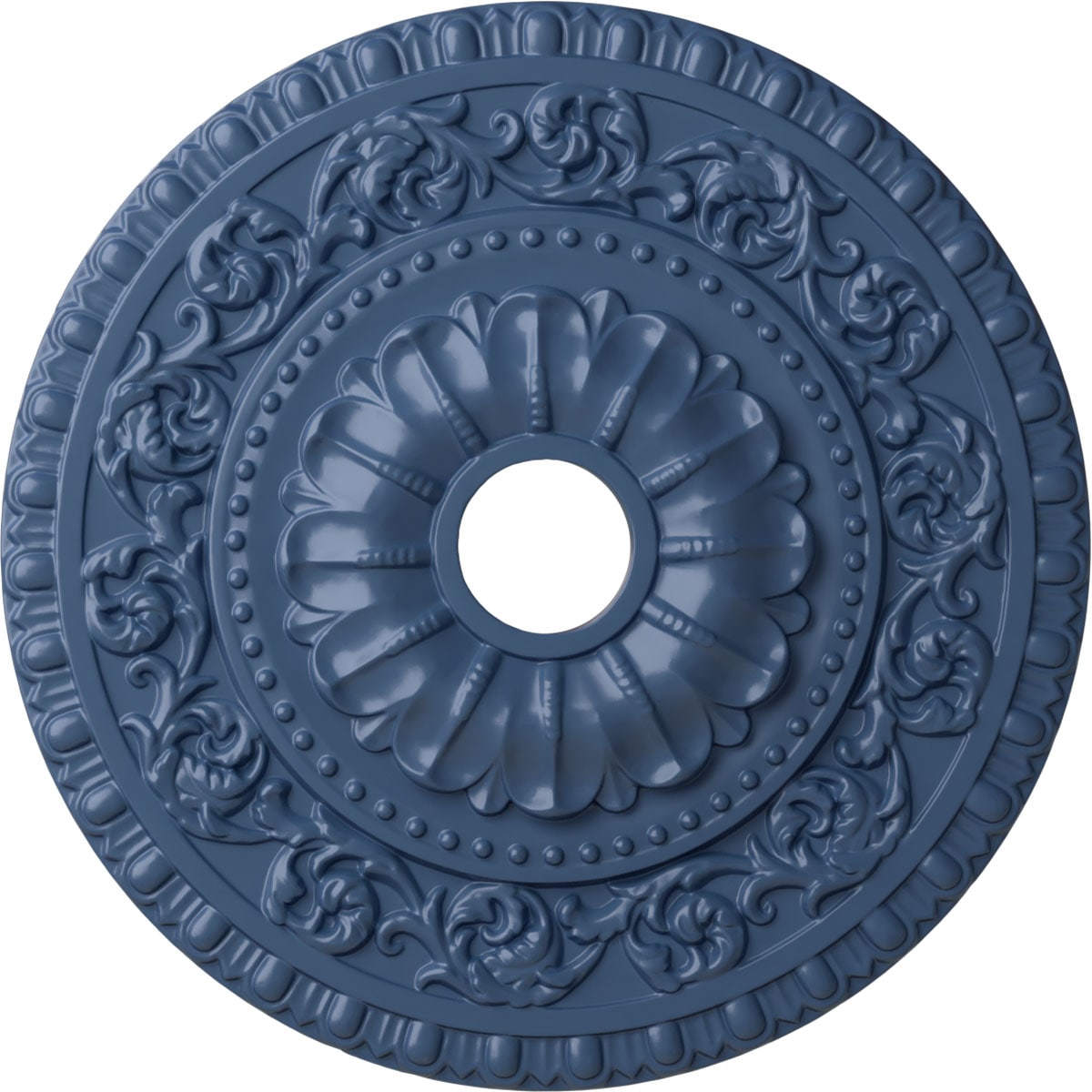 Ekena Millwork CM23VAAMF Vaduz 23.5-in W x 23.5-in L Painted Americana Polyurethane Whole Ceiling Medallion