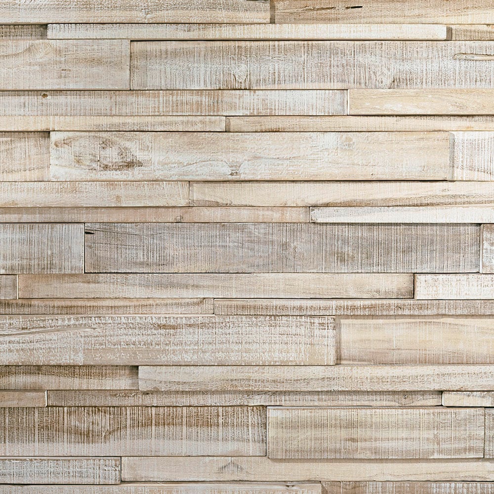 WALL!SUPPLY 4-in x 30-in Embossed Natural White Wood Wall