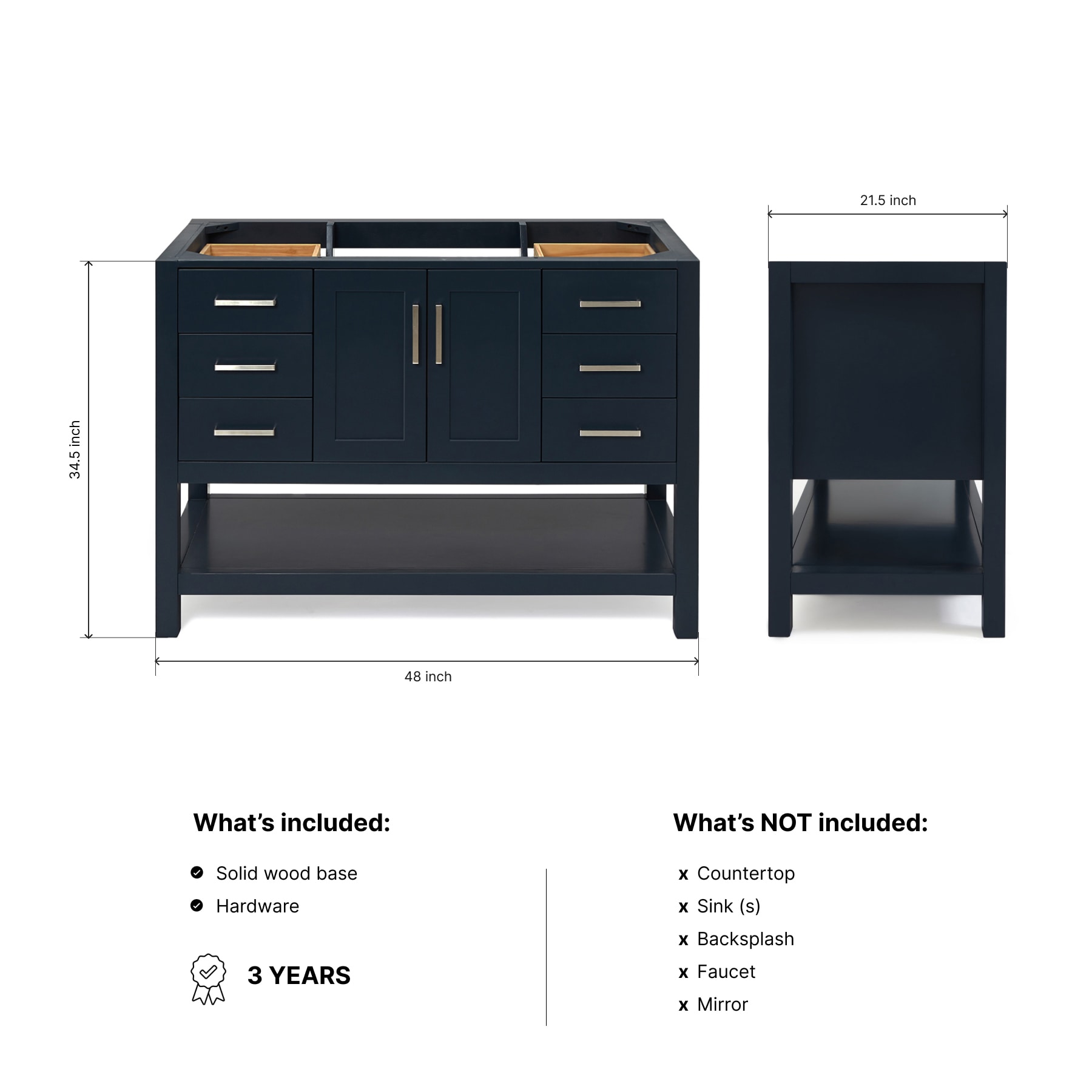 ARIEL S048S-BC-MNB vanities - View #3