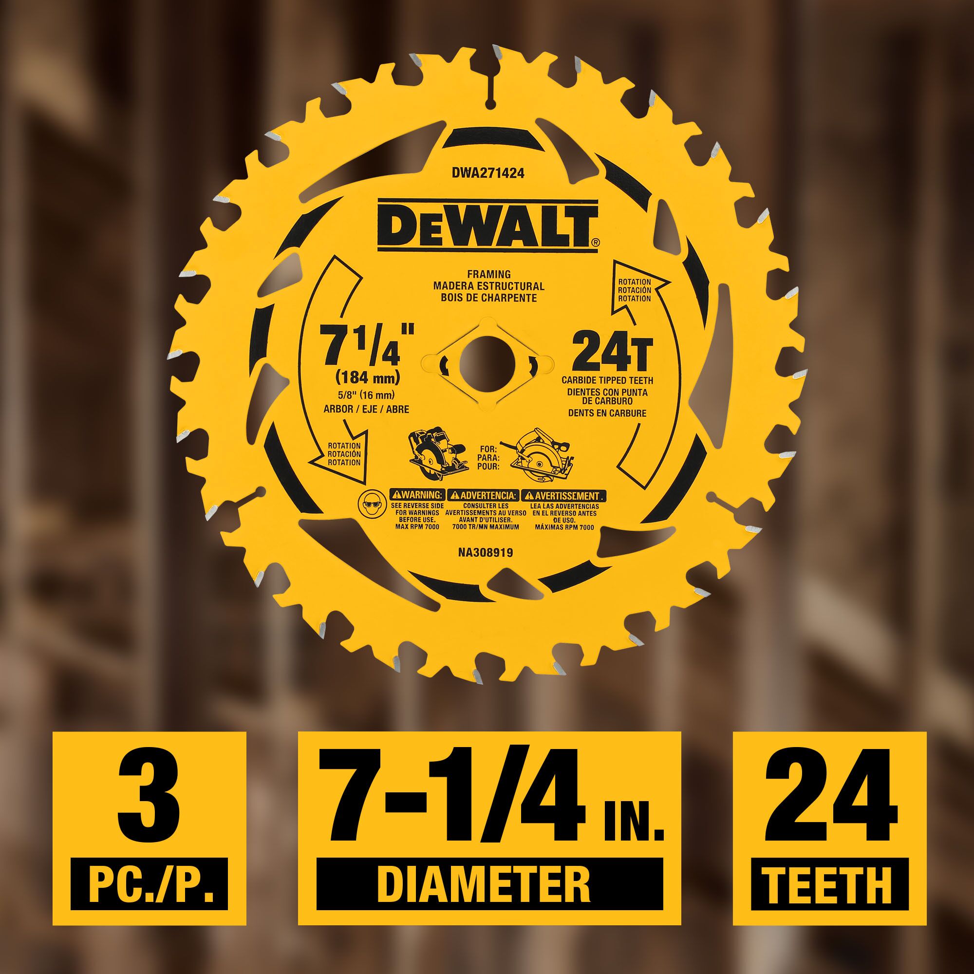 DEWALT DWA271424PK3L Circular-Saw-Blades - View #3