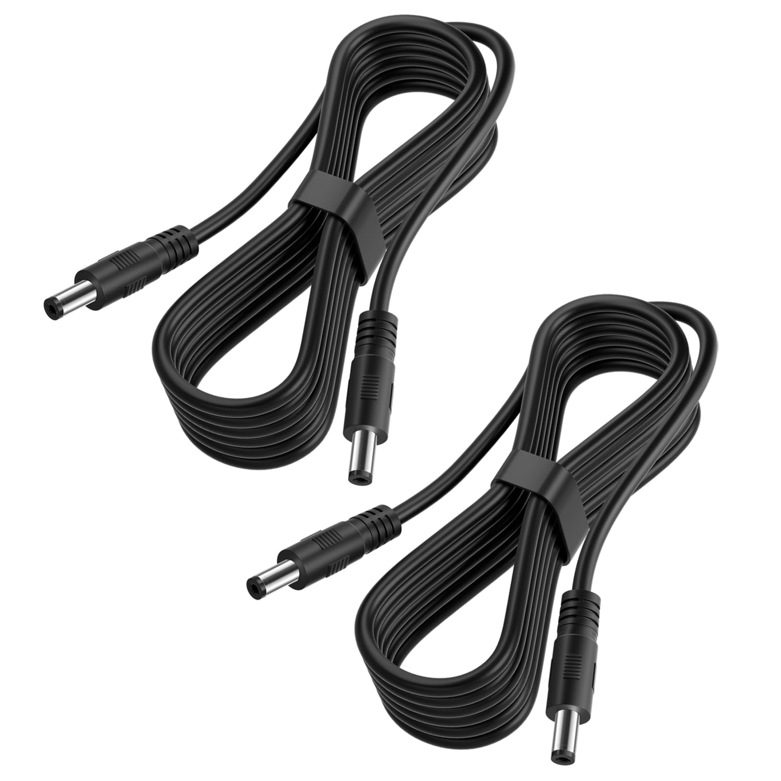 Anqtovp  2 Pack Male to Male DC Extension Cord 5 5mm x 2 1mm 12v DC Power Extension Cable for Security Camera Dvr Standalone LED Strip Car CCTV