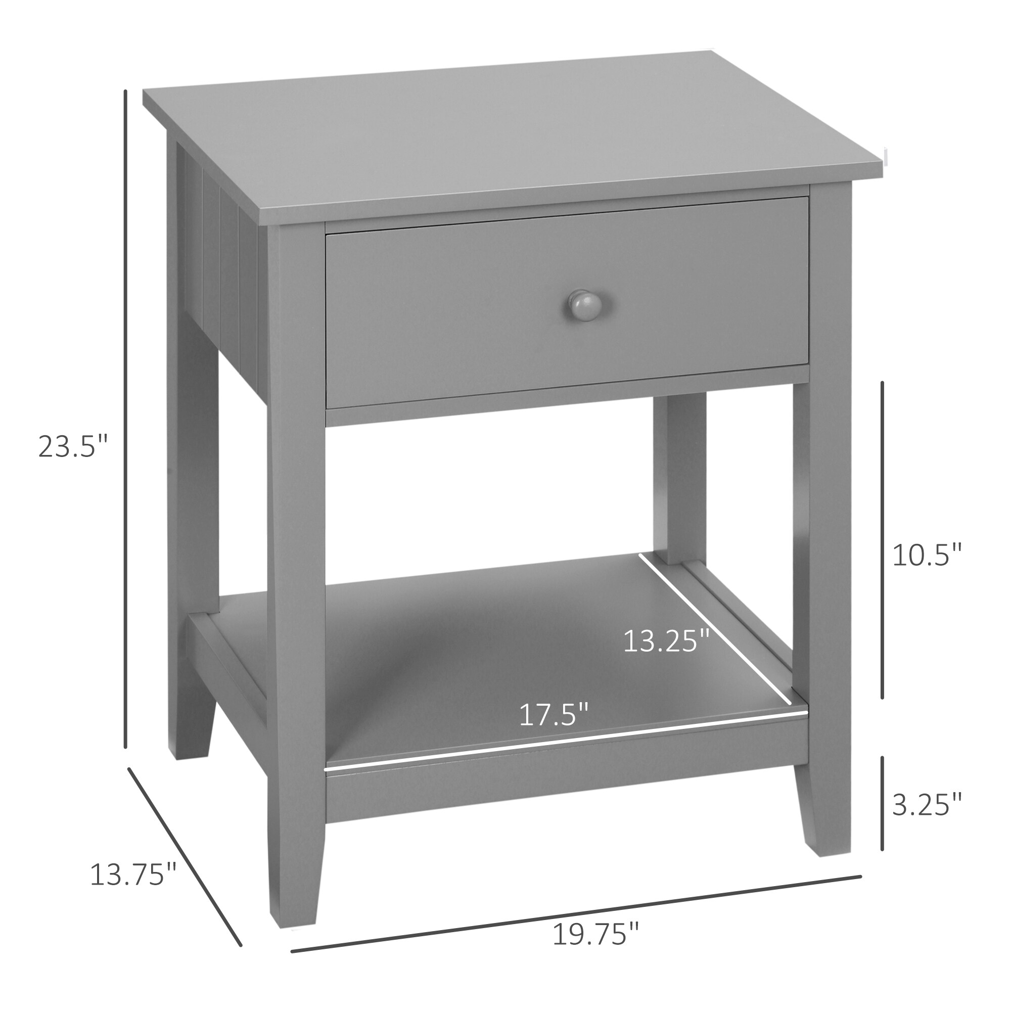 HomCom 831-362GY End-Tables - View #7