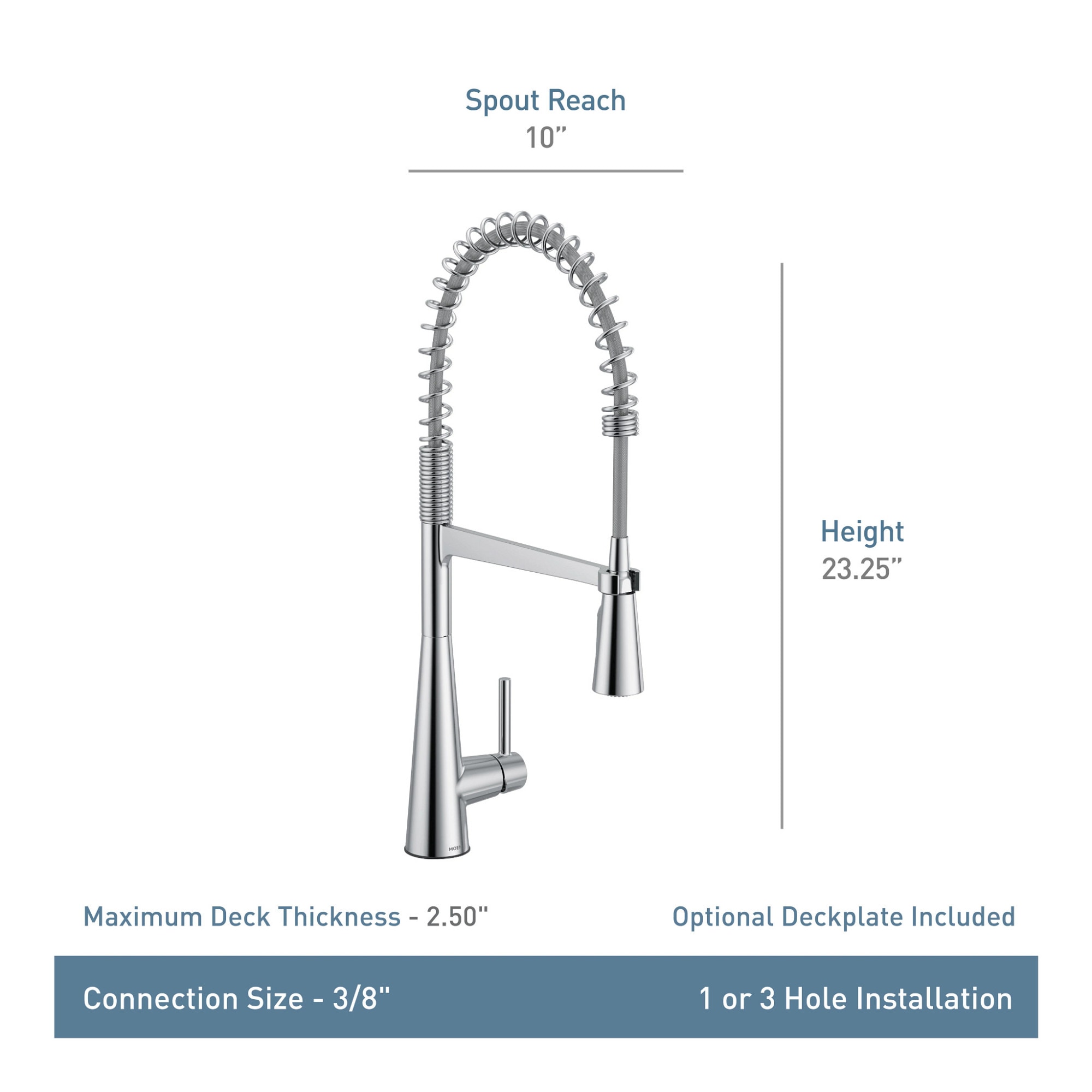 Spot Resist Stainless Steel Single Handle Pull Down Kitchen Faucet