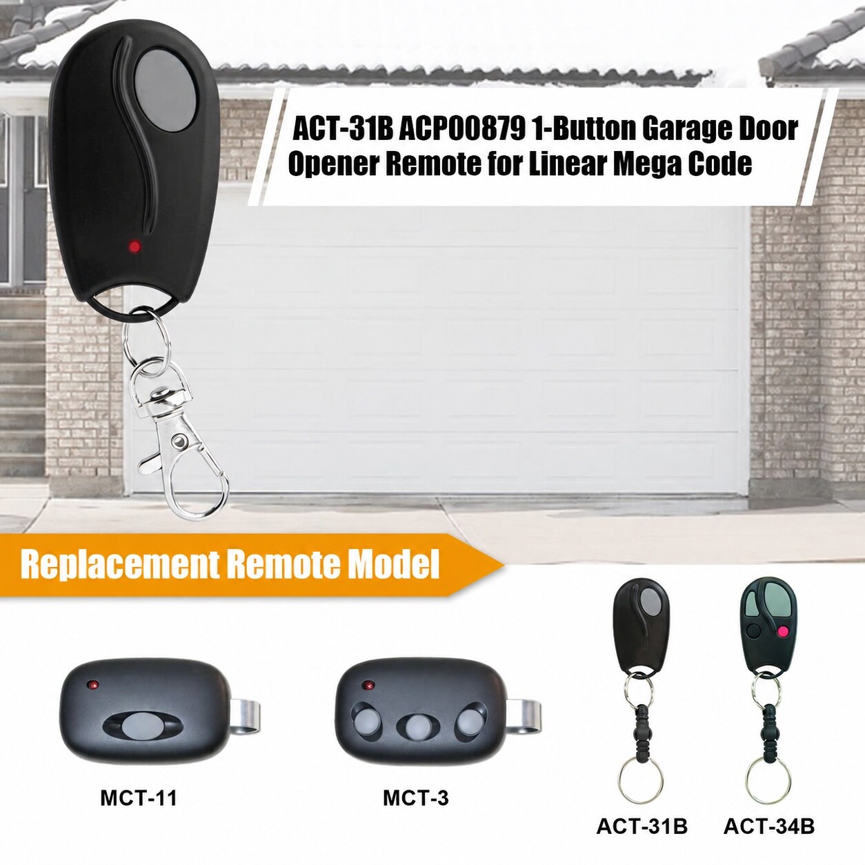 Aoibox LABZP0ZS Garage-Door-Opener-Remotes - View #3