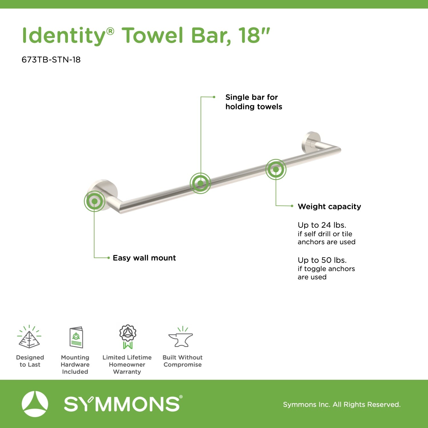 Symmons 673TB-STN-18 d060350 - View #3