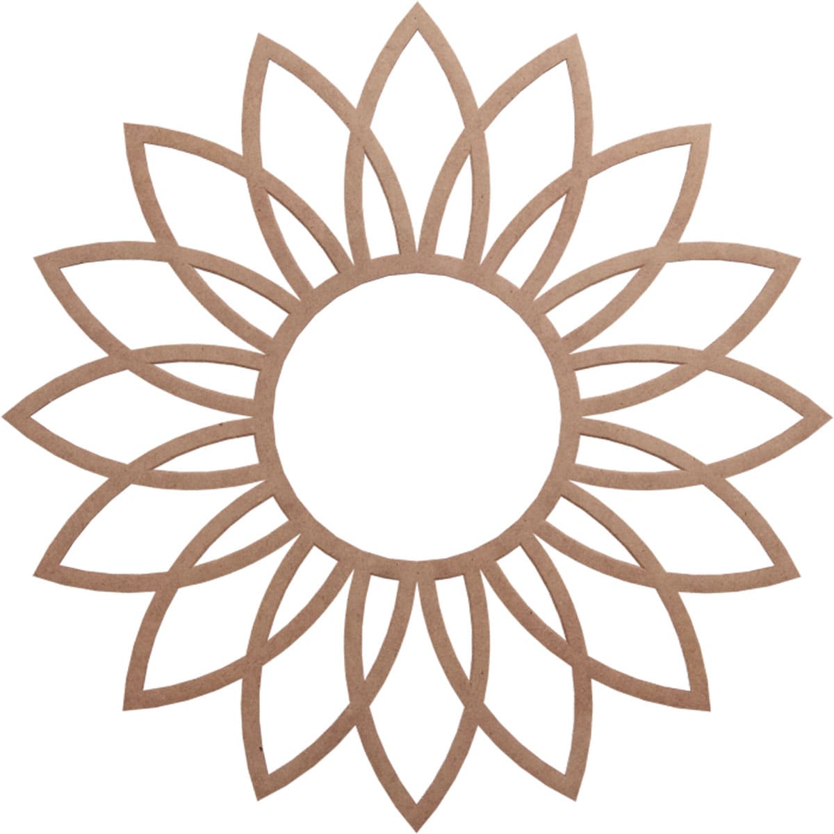Ekena Millwork CMWP26X26X0250DAMF Daisy Fretwork 26-in W x 26-in L Contemporary Paint Grade Wood Whole Ceiling Medallion
