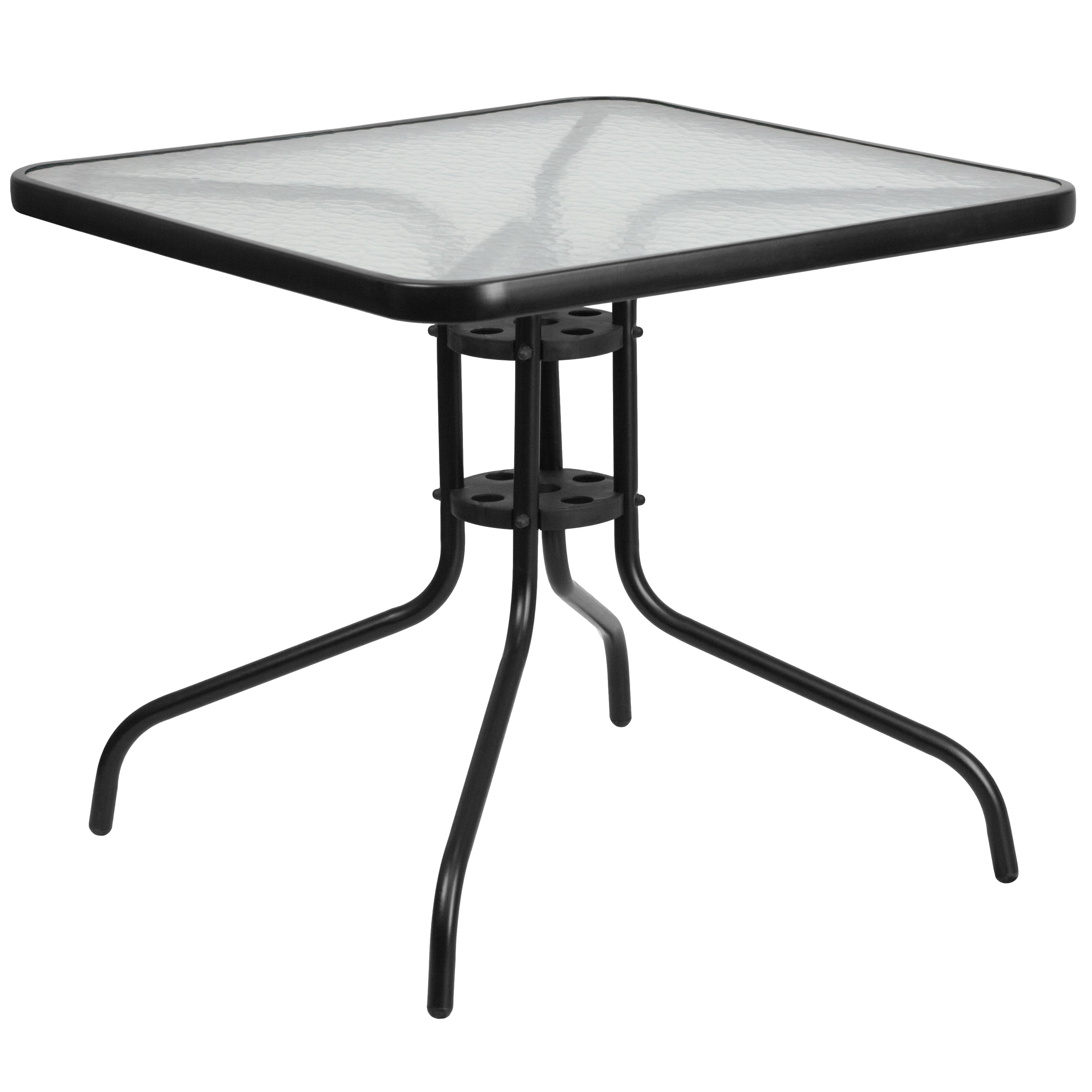 31.5'' Square Clear Tempered Glass Bistro Dining Table