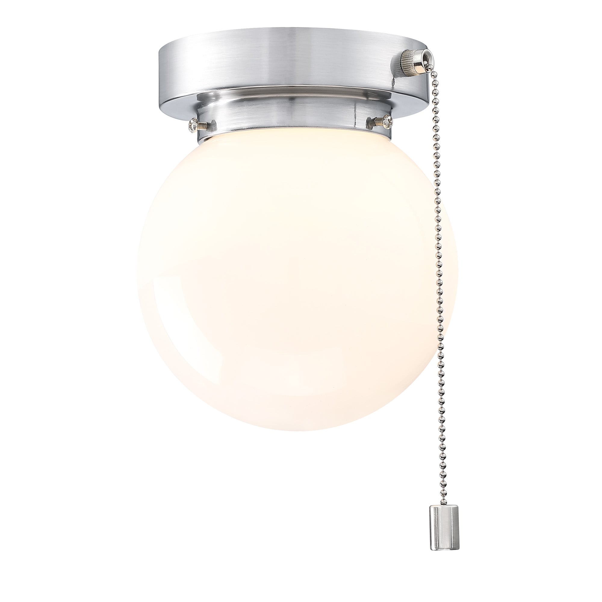 Project Source T231033-BN 1 -Light 5.78-in Brushed Nickel Flush Mount Light