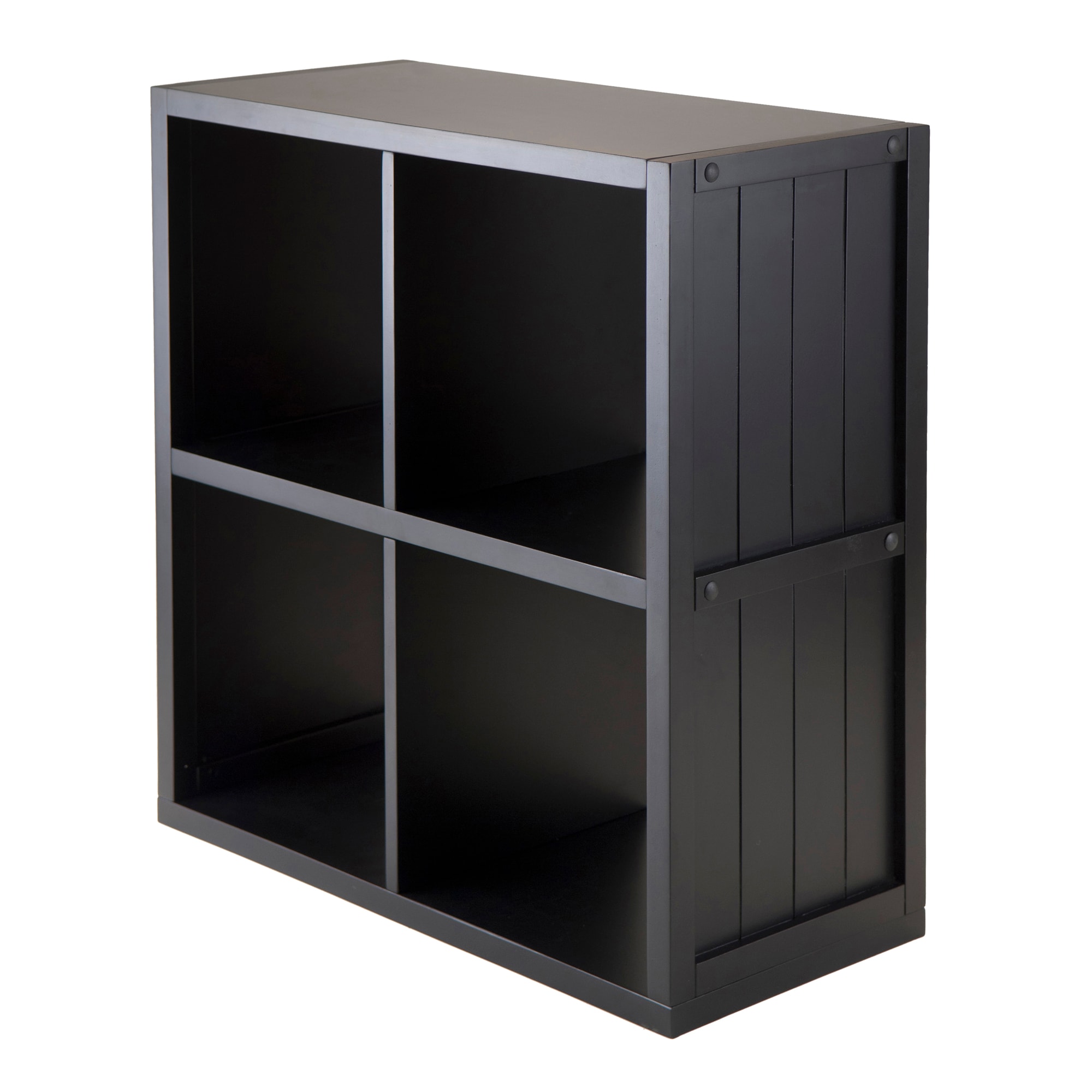 29.21 2 Tier Leo Shelf Storage or Bookshelf Narrow Espresso Finish -  Winsome