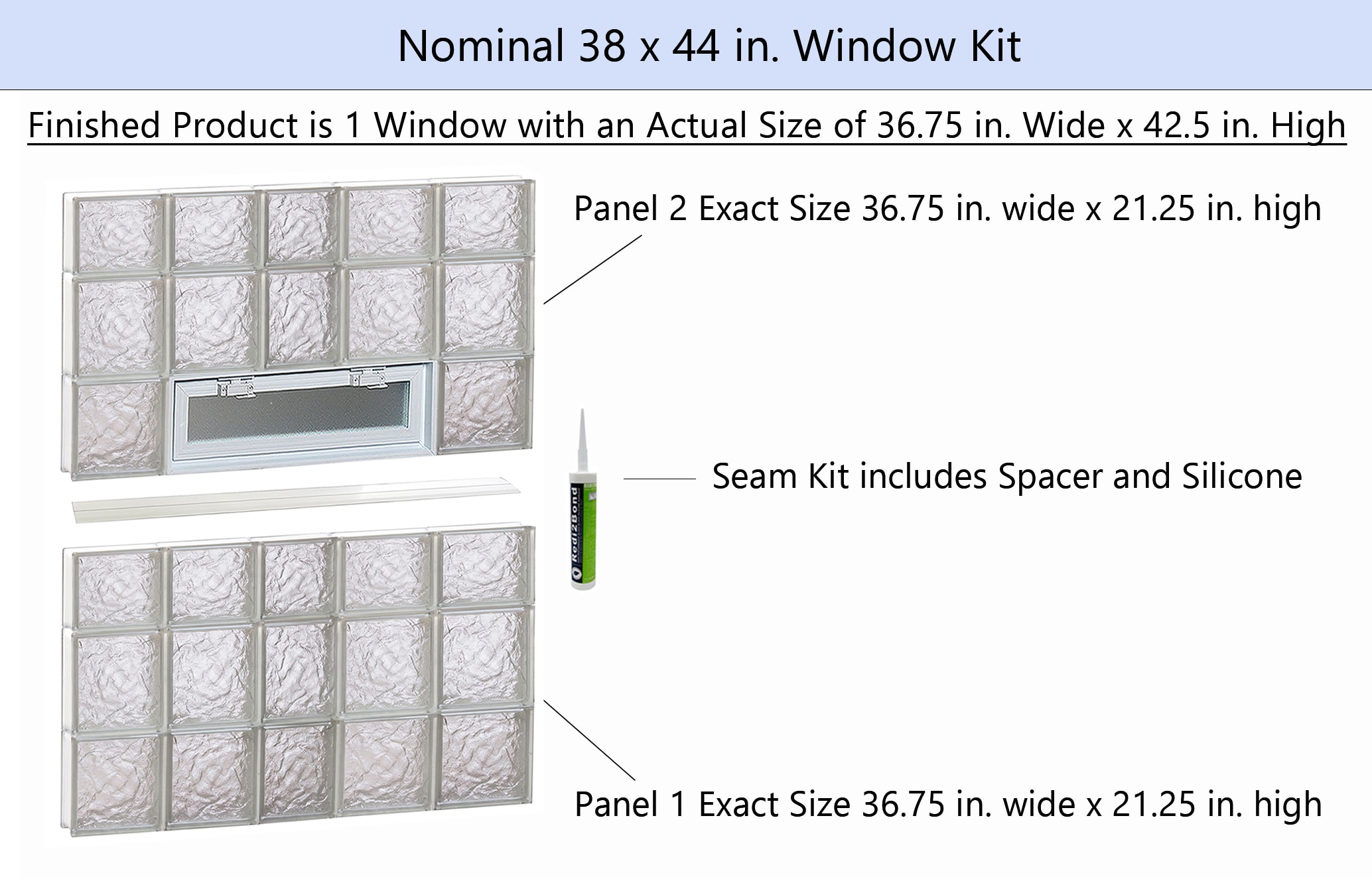 REDI2SET V3844IS Glass-Block-Windows - View #2