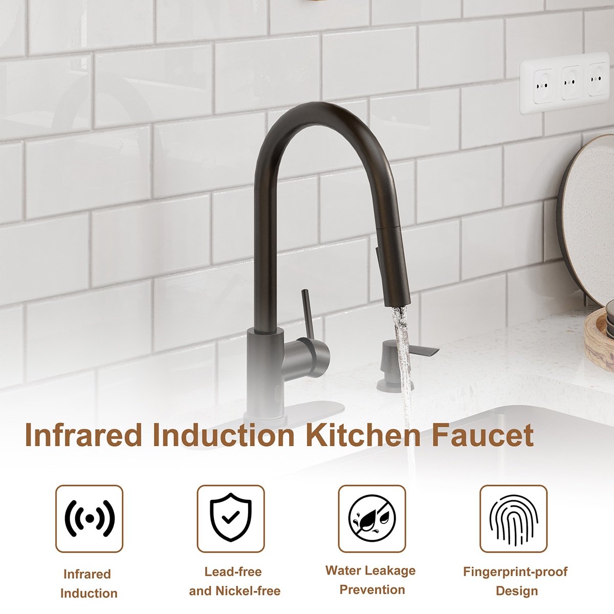 Mondawe OR-4014MB-DG Kitchen-Faucets - View #5