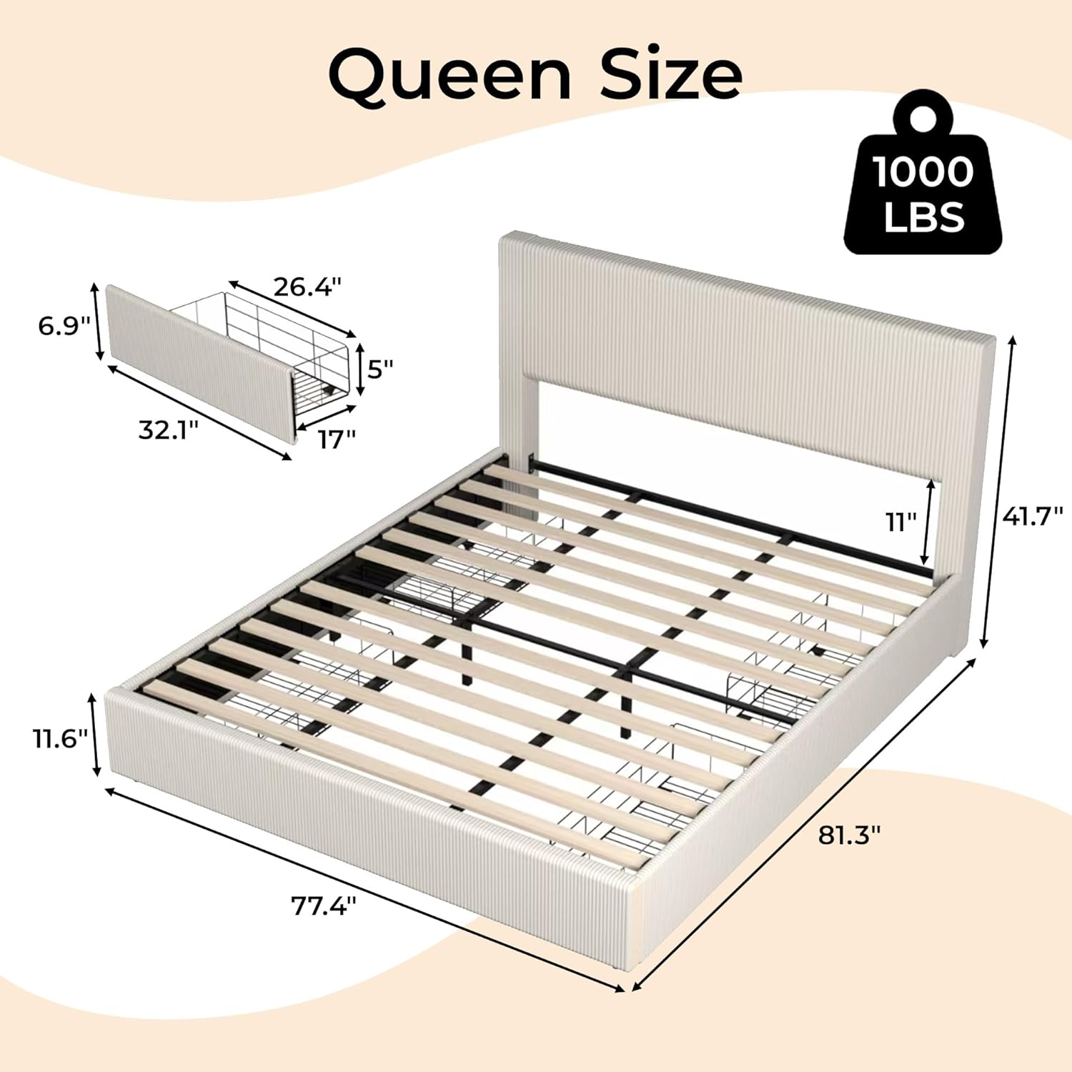 Qeetex LHF-BED-PHO-33T6PDXV beds - View #2