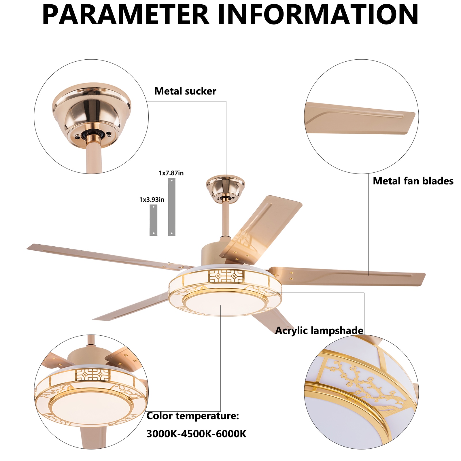 Oukaning JZUCOD-00170099 Ceiling-Fans - View #6