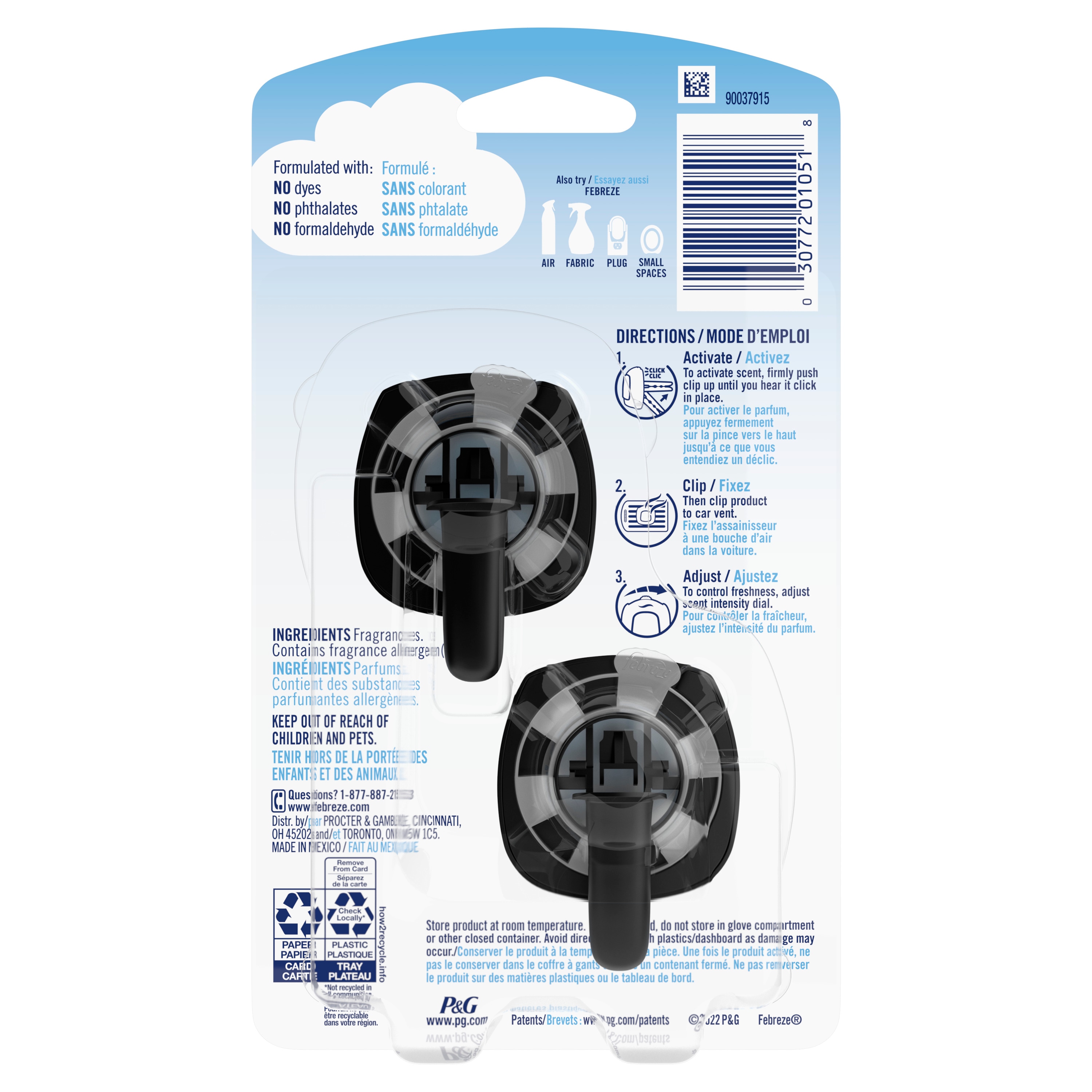 Febreze Odor Eliminator 0.07-fl oz Platinum Ice Dispenser Air Freshener (2- Pack) in the Air Fresheners department at